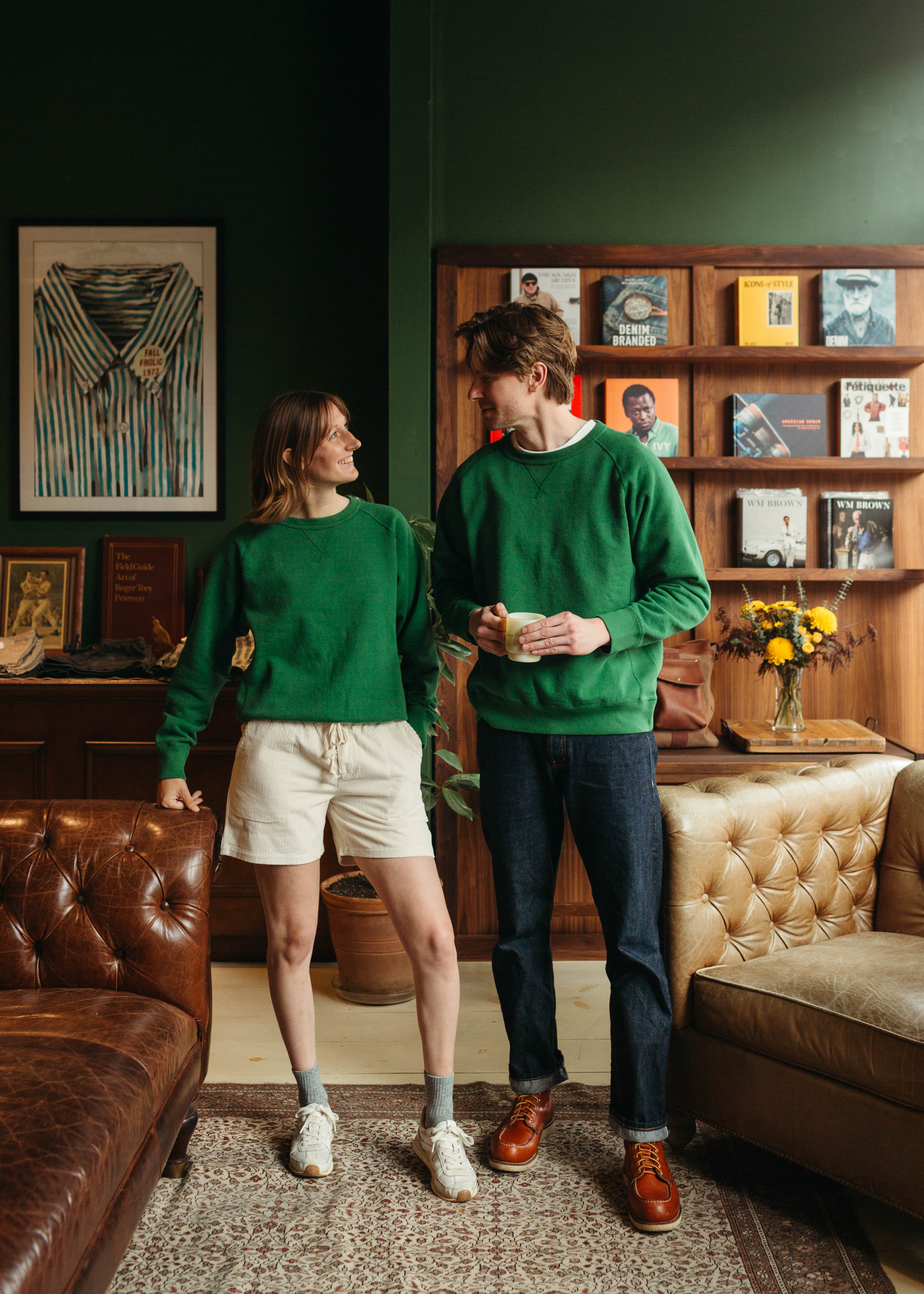 Super Looper Crewneck in Varsity Green