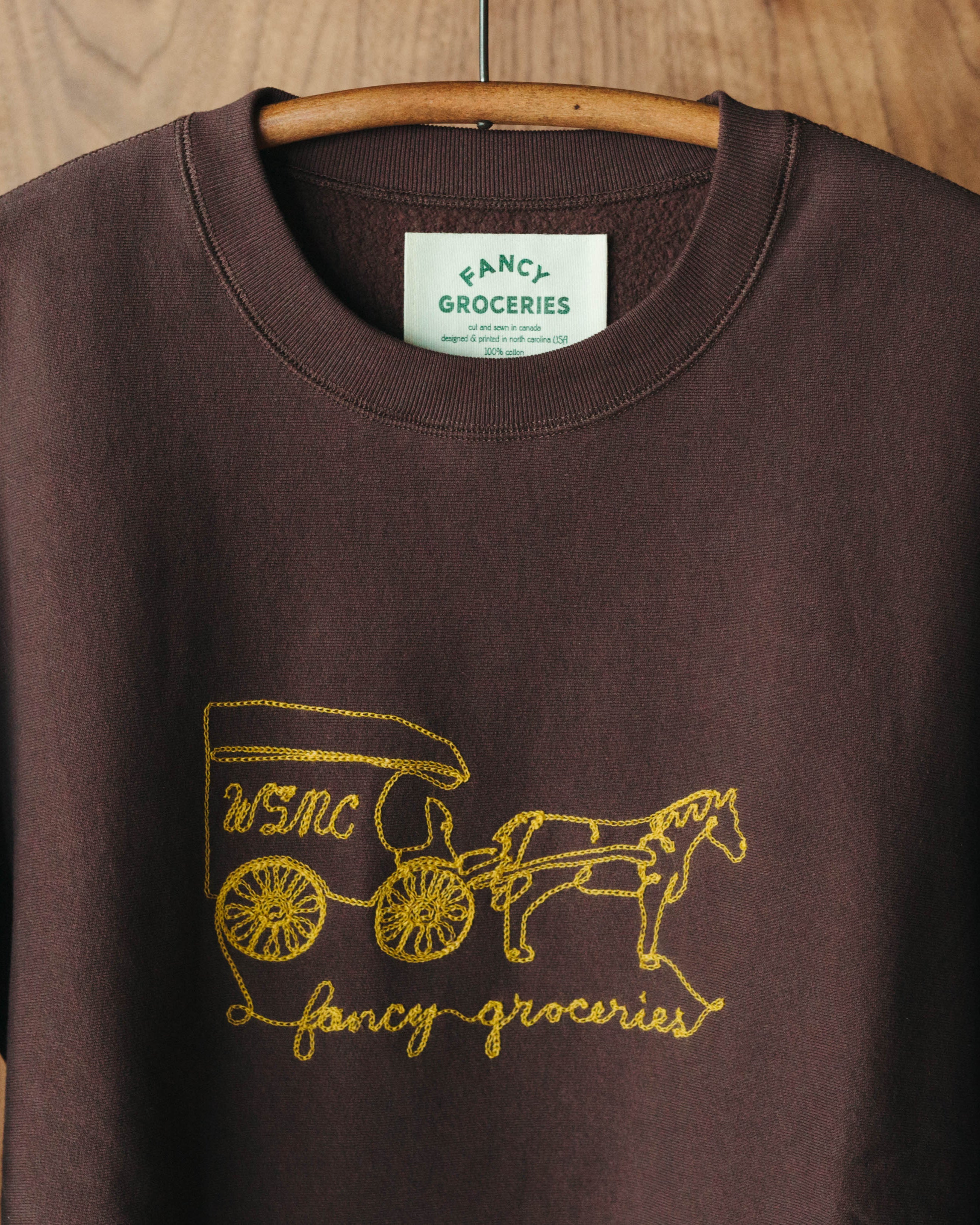 Fancy Groceries Horse & Buggy Chain Stitch Sweatshirt