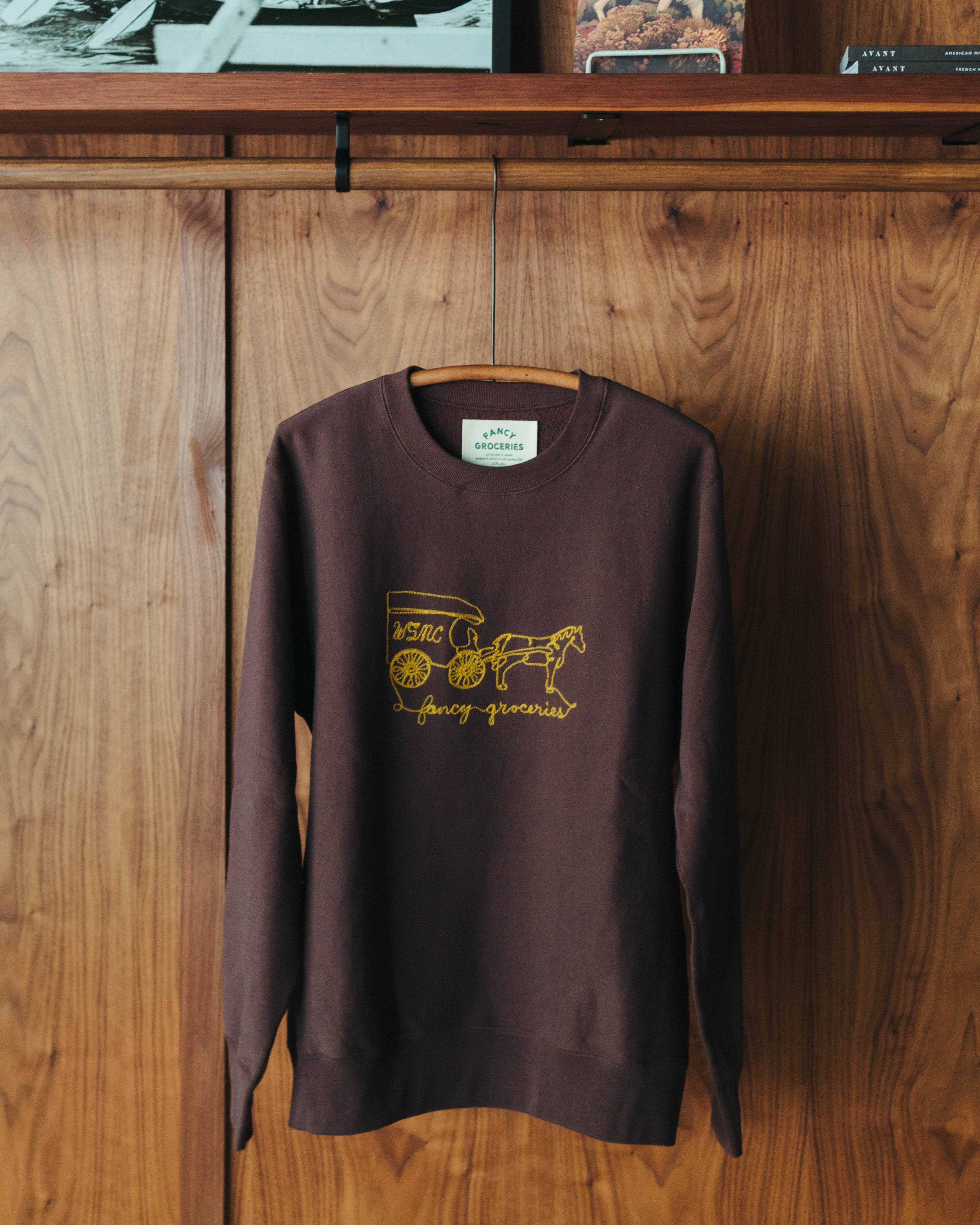 Fancy Groceries Horse & Buggy Chain Stitch Sweatshirt