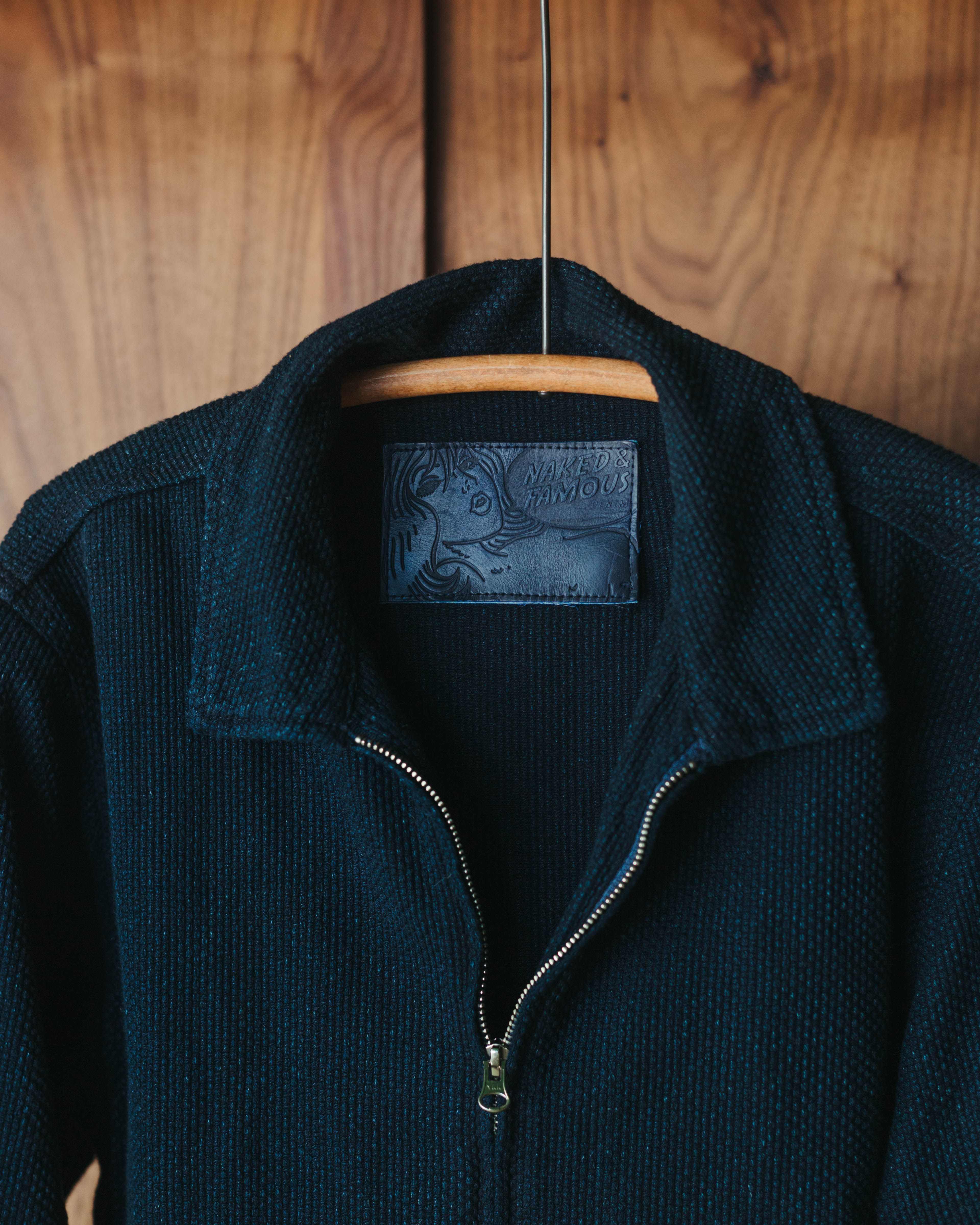 Naked & Famous Indigo Sashiko Zip Jacket