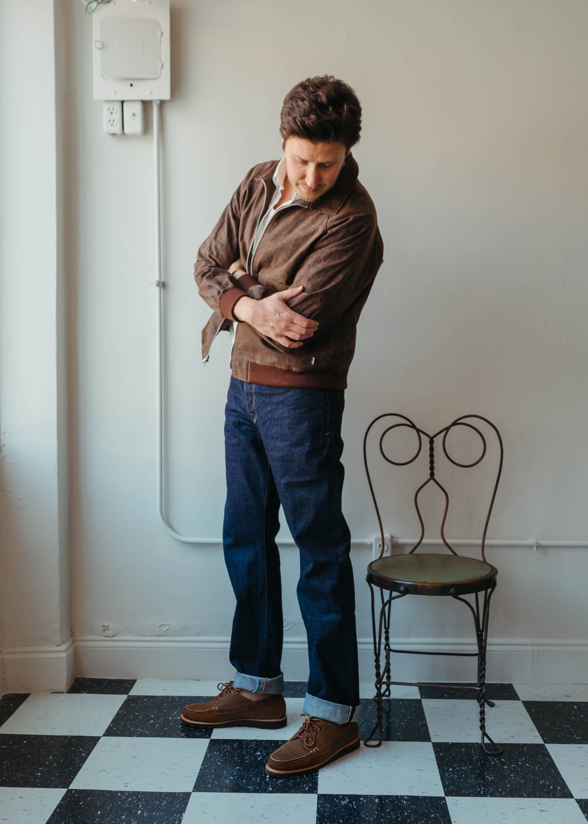Randy's Garments Maine Jacket in Brown Waxed Sailcloth
