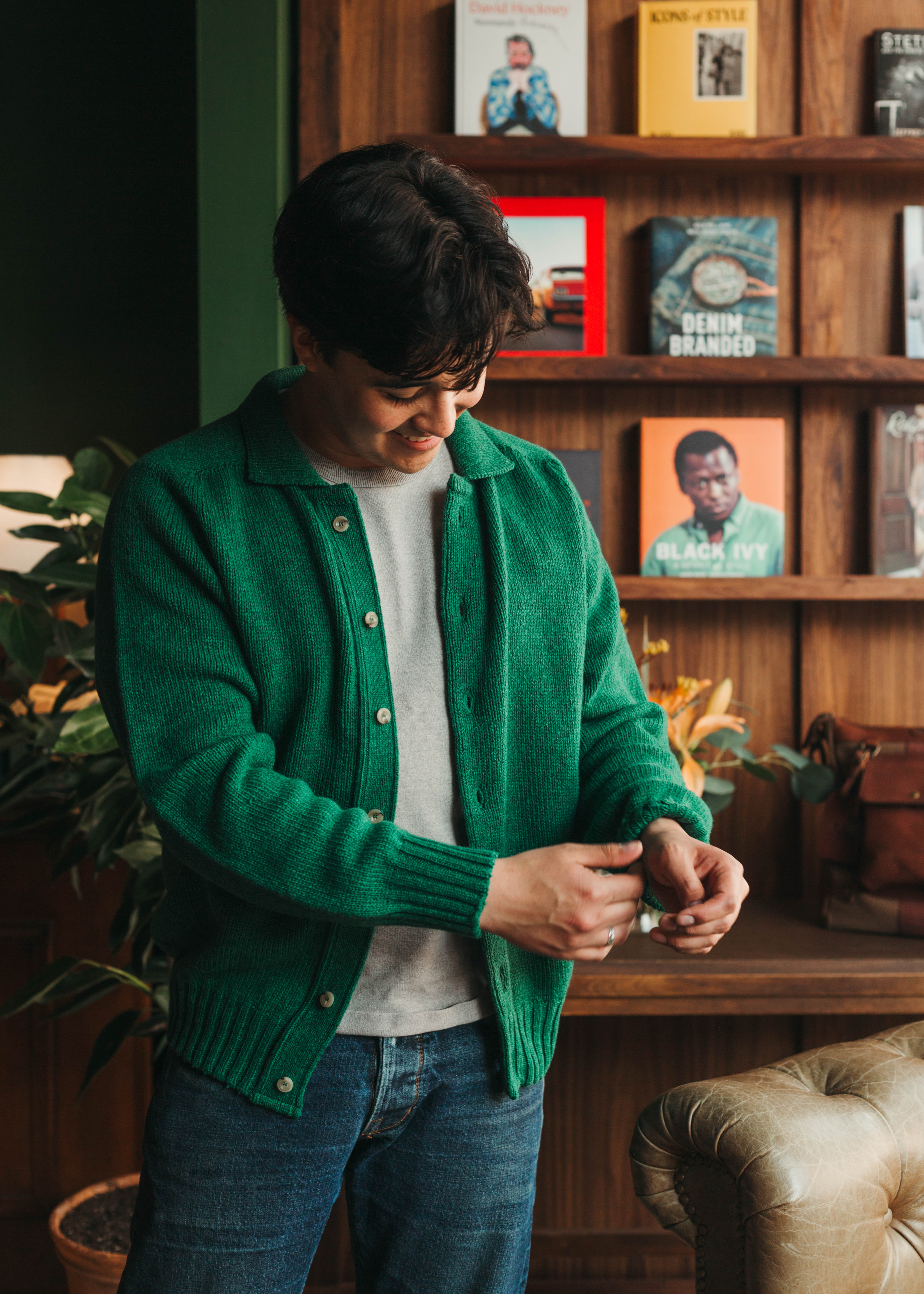 Howlin Echoes of Dust Cotton + Lambswool Cardigan