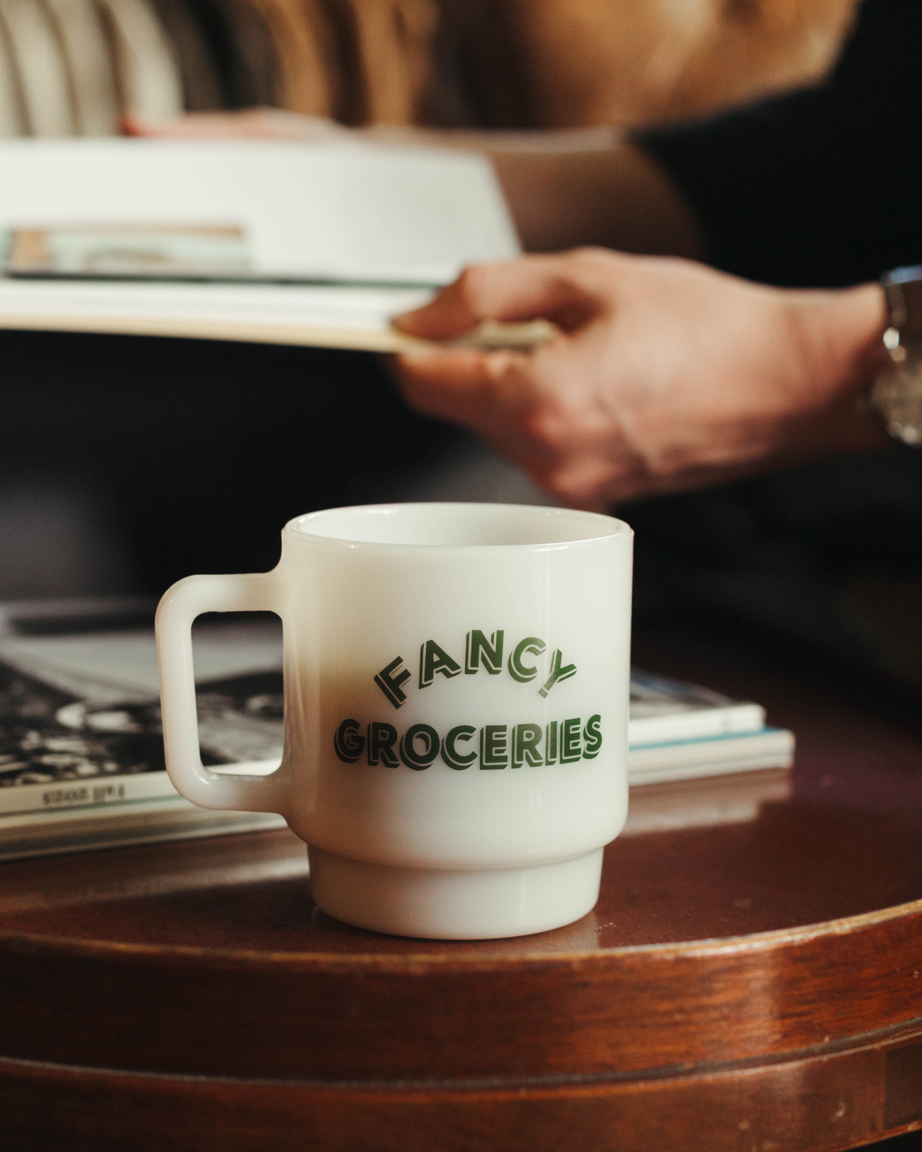 Milk Glass Mug in White