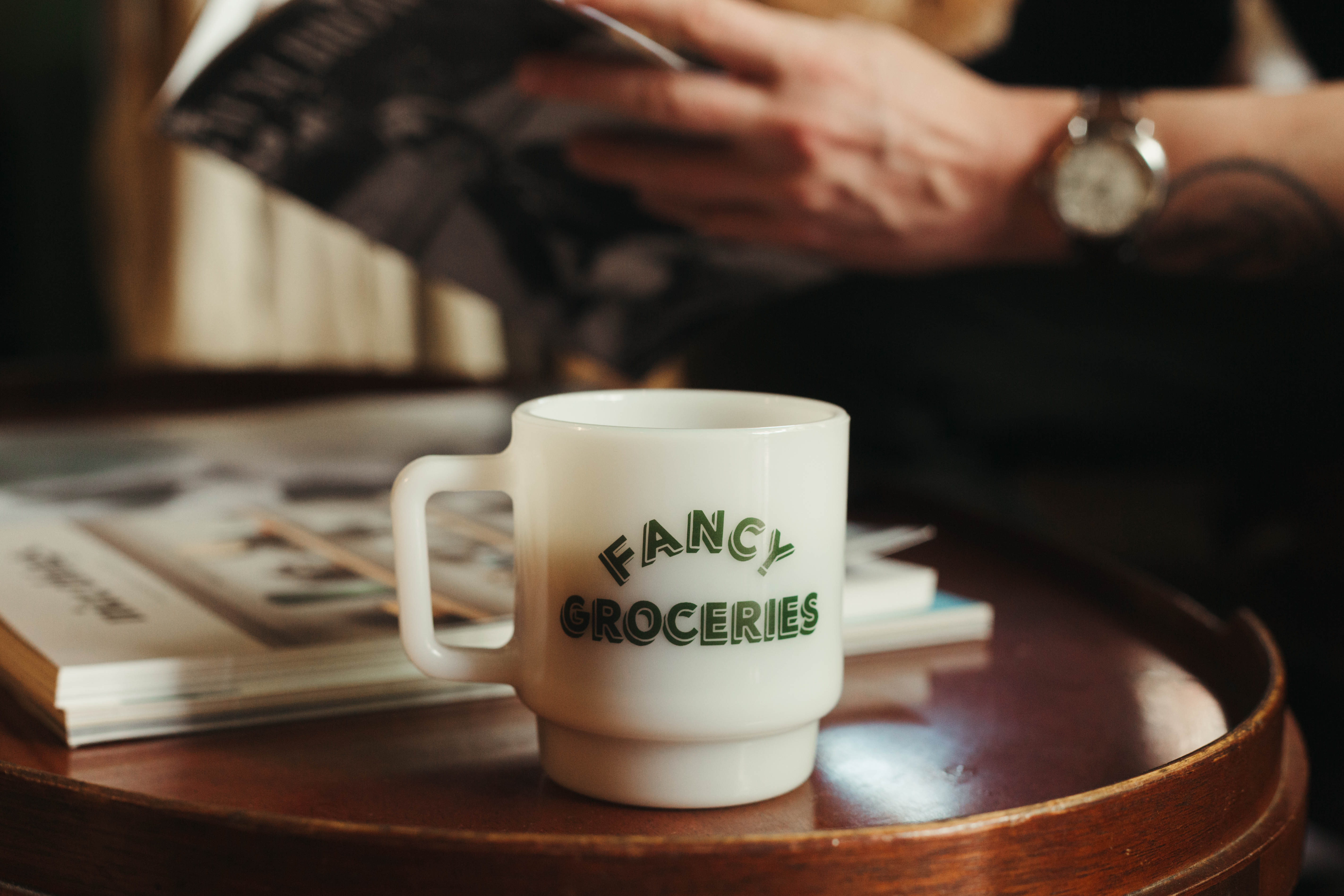 Milk Glass Mug in White