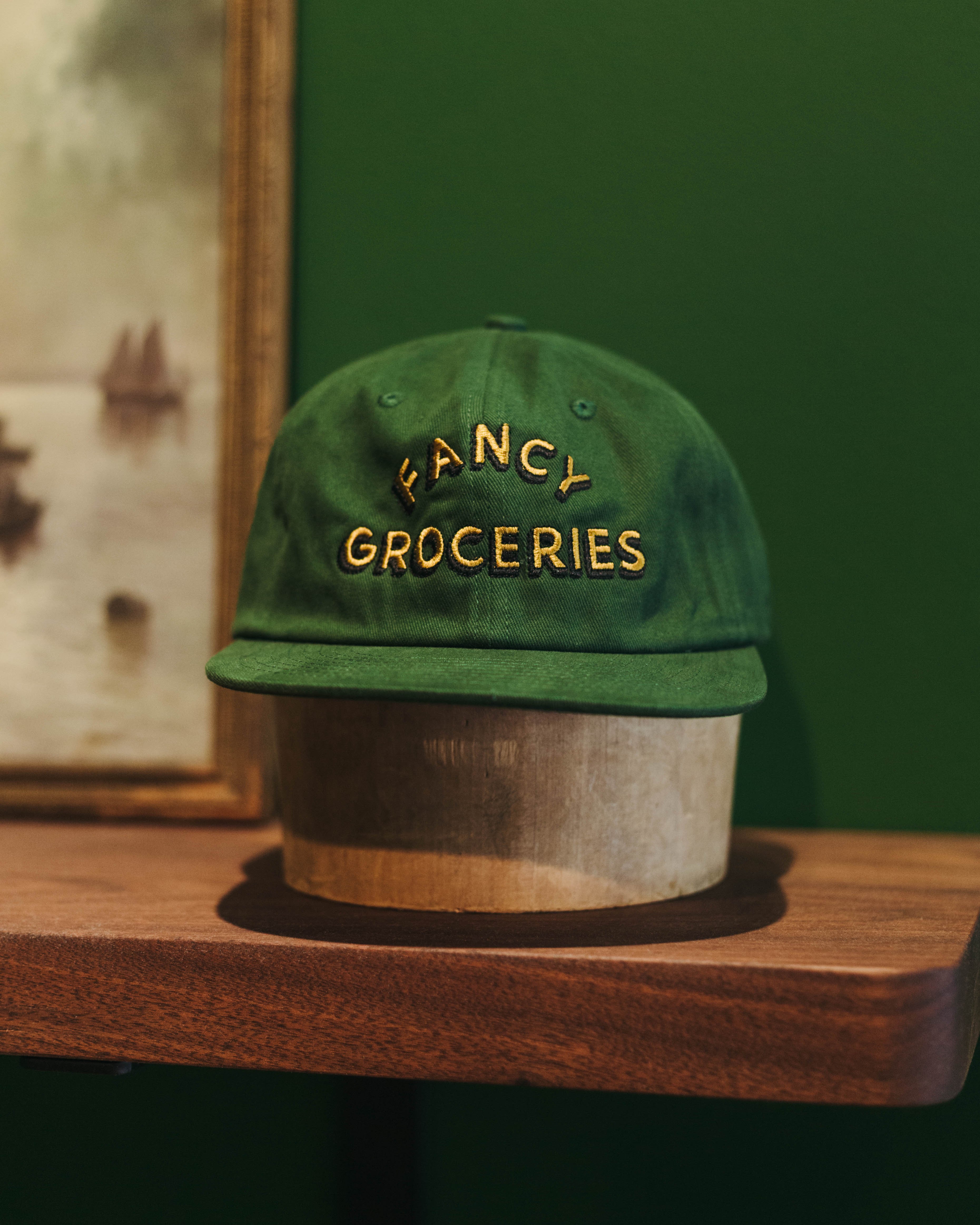 Embroidered Cap in Green