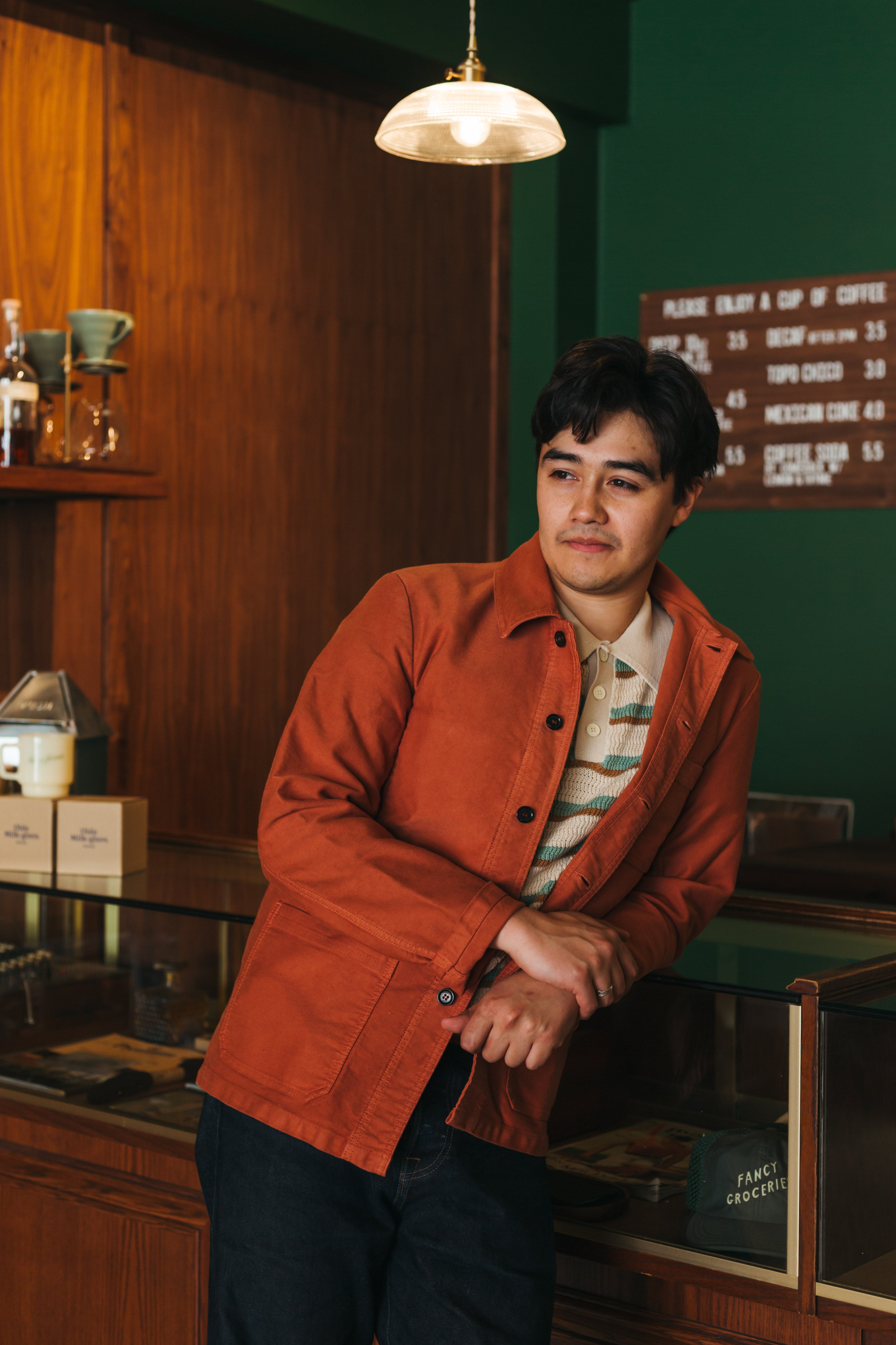 Vetra Workwear Chore Jacket in Sateen Organic Moleskin