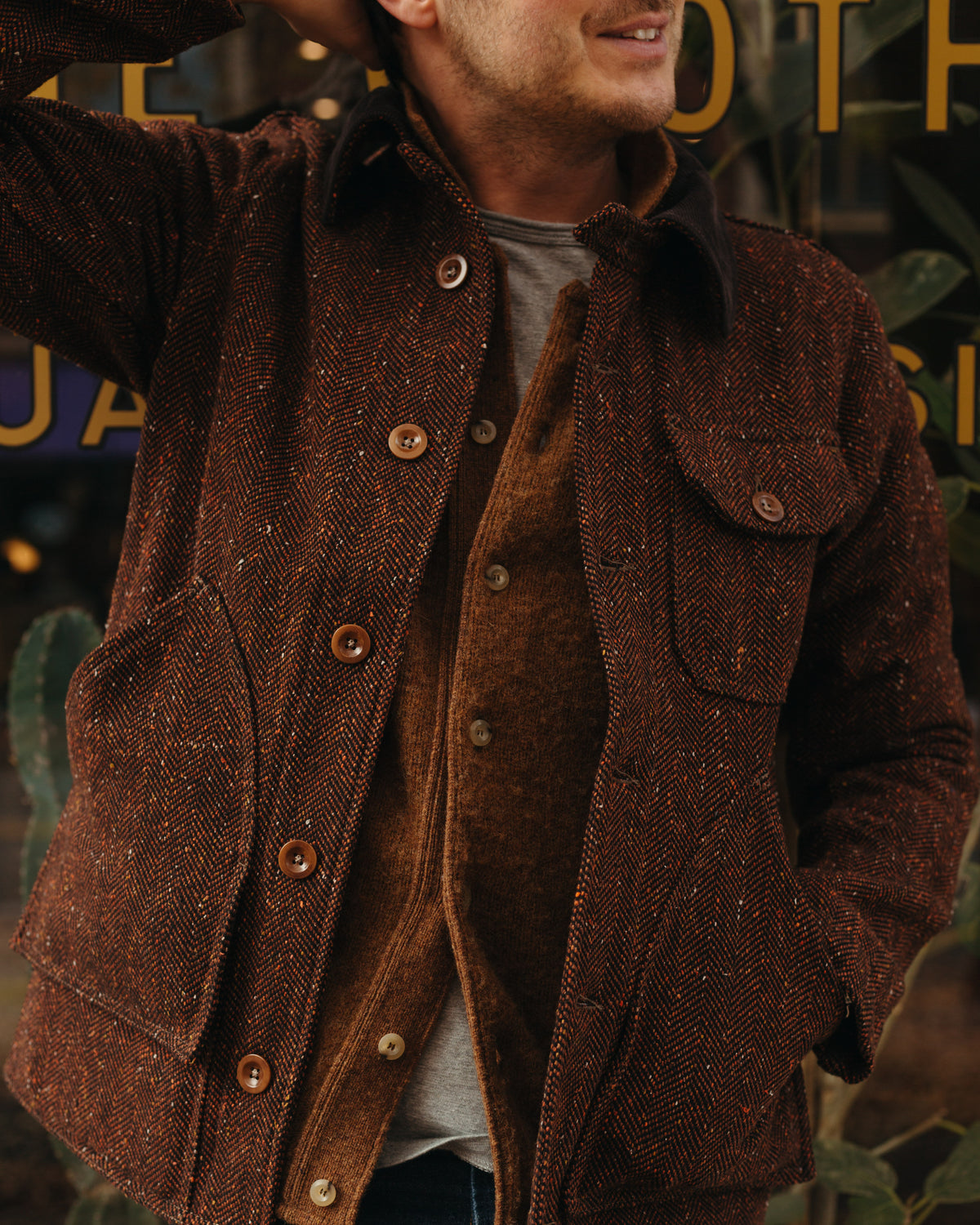 Captain Santors Wool Hunting Jacket in Orange