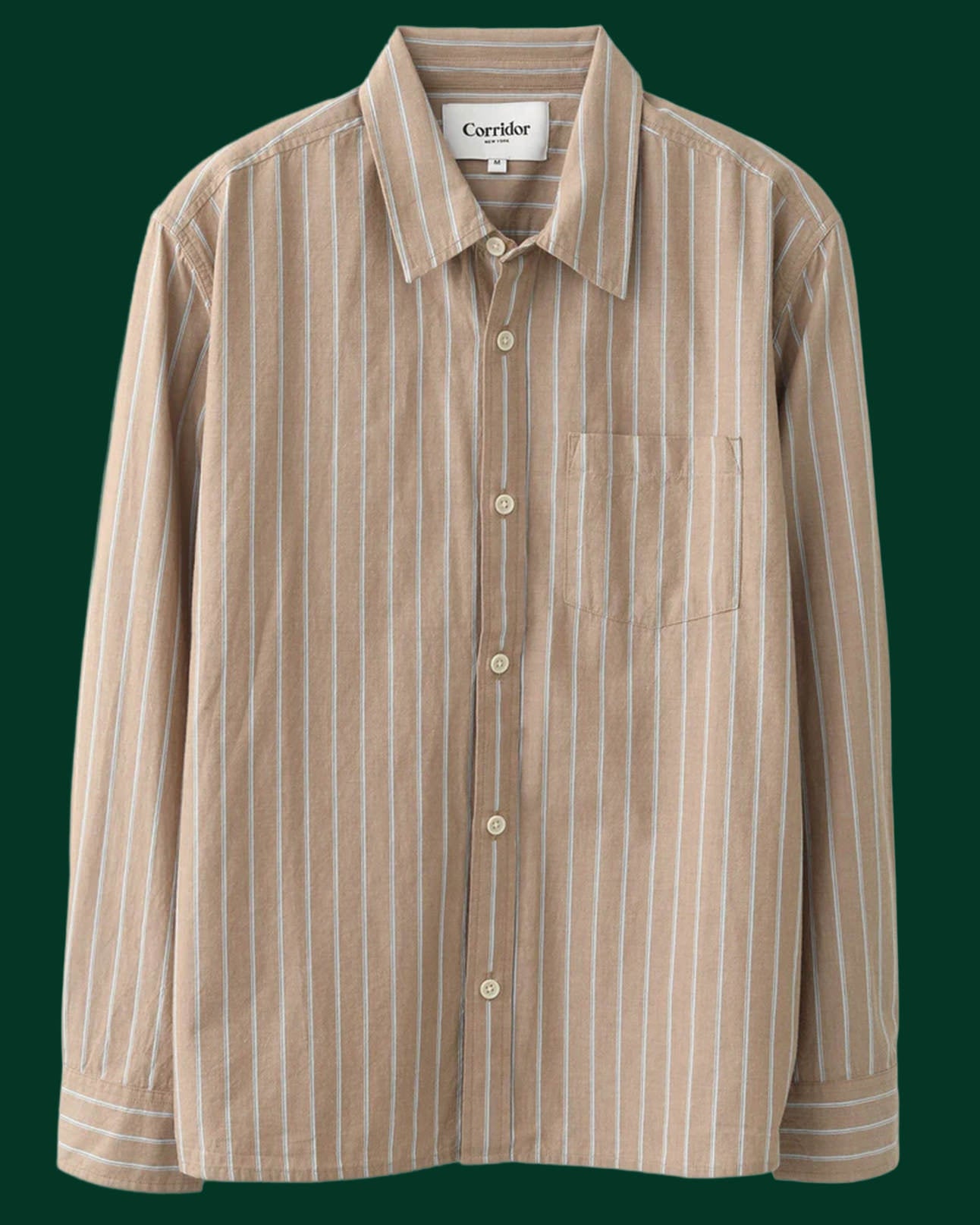 Corridor Tan Stripe Button Up