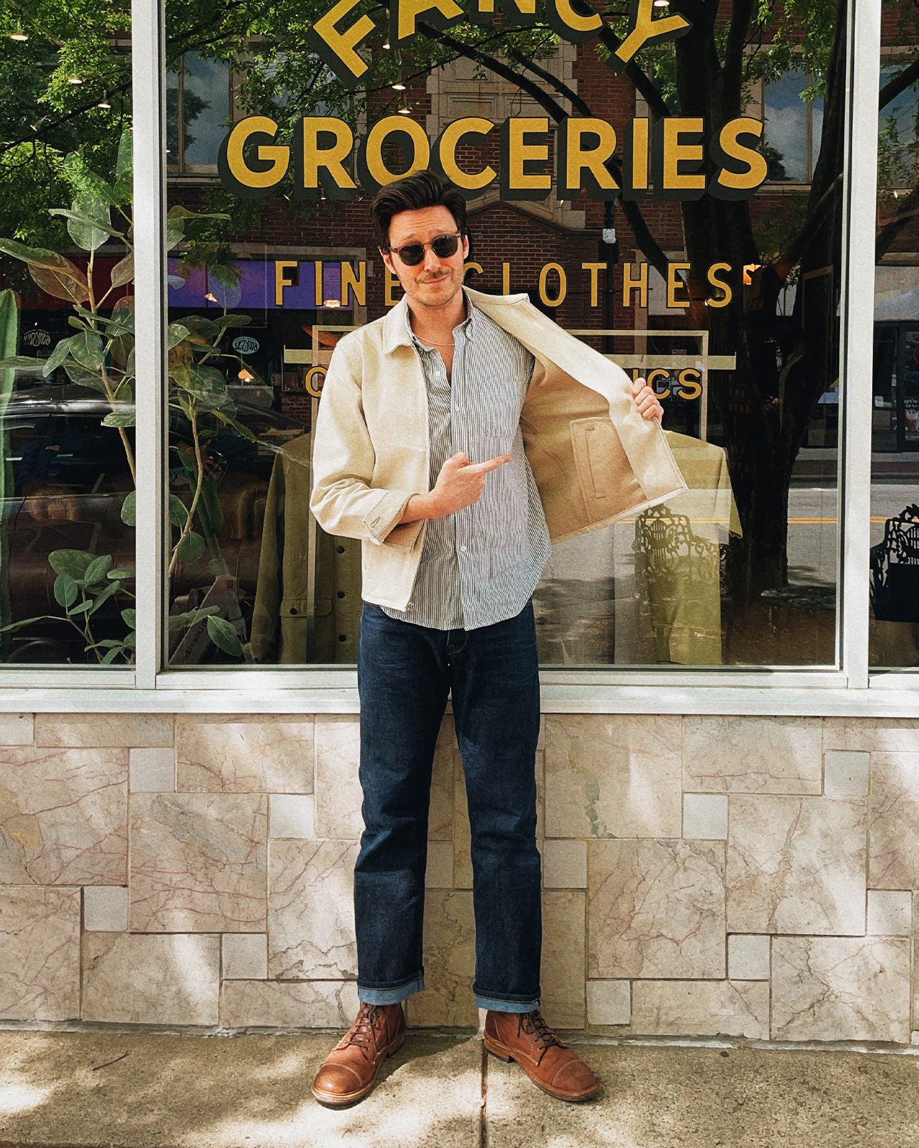 Naked & Famous Ecru Foxfibre® Selvedge Jacket