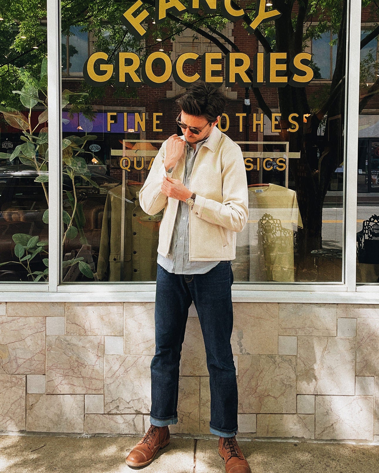Naked & Famous Ecru Foxfibre® Selvedge Jacket