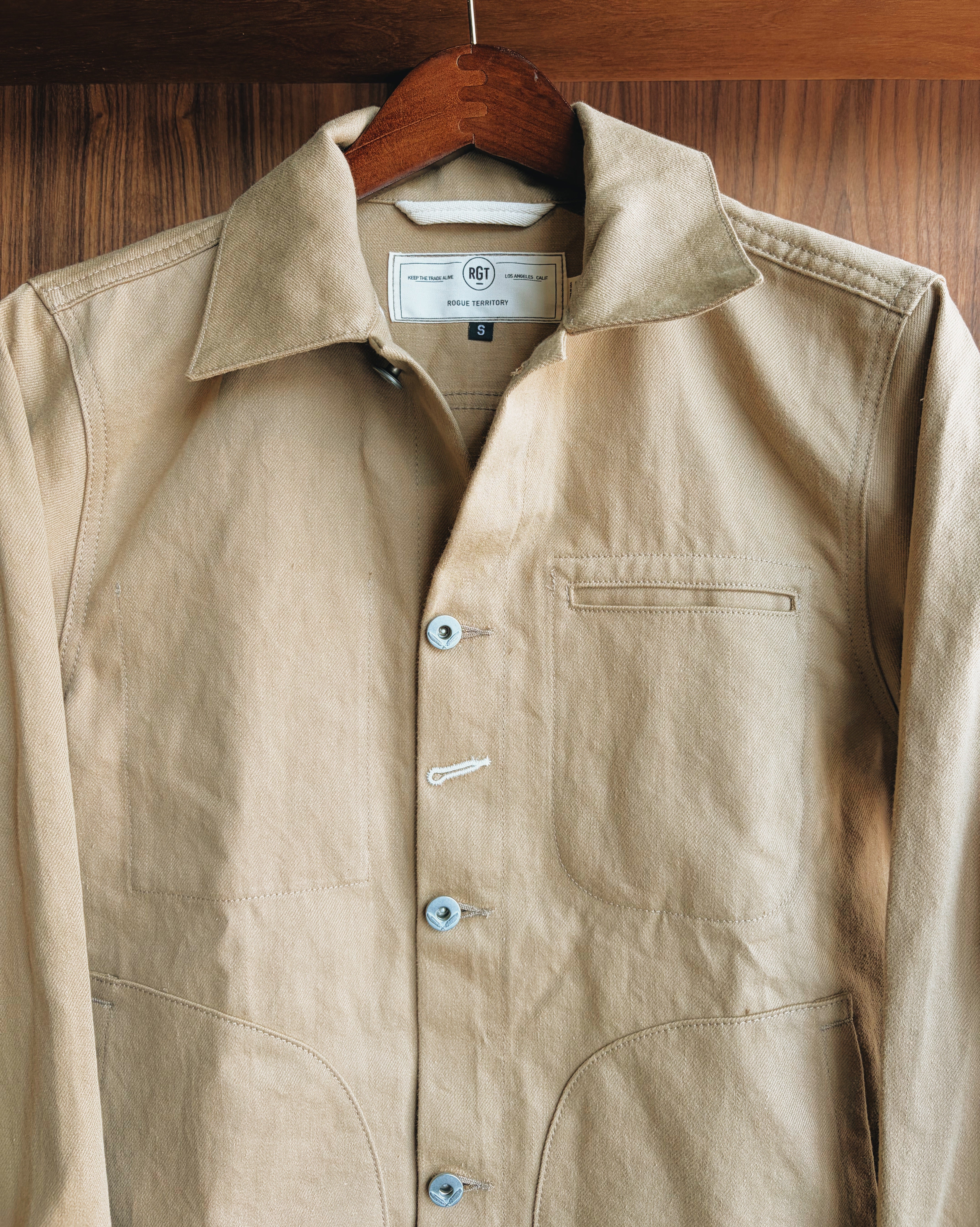 Rogue Territory Supply Jacket in Tan 13.5oz Japanese Selvedge Denim
