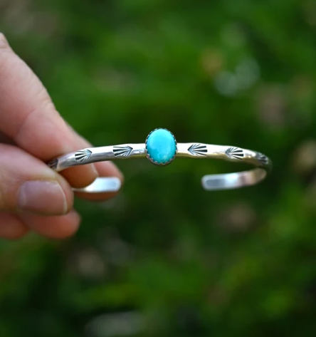MoonPi Jewelry Turquoise Gem Stacking Cuff