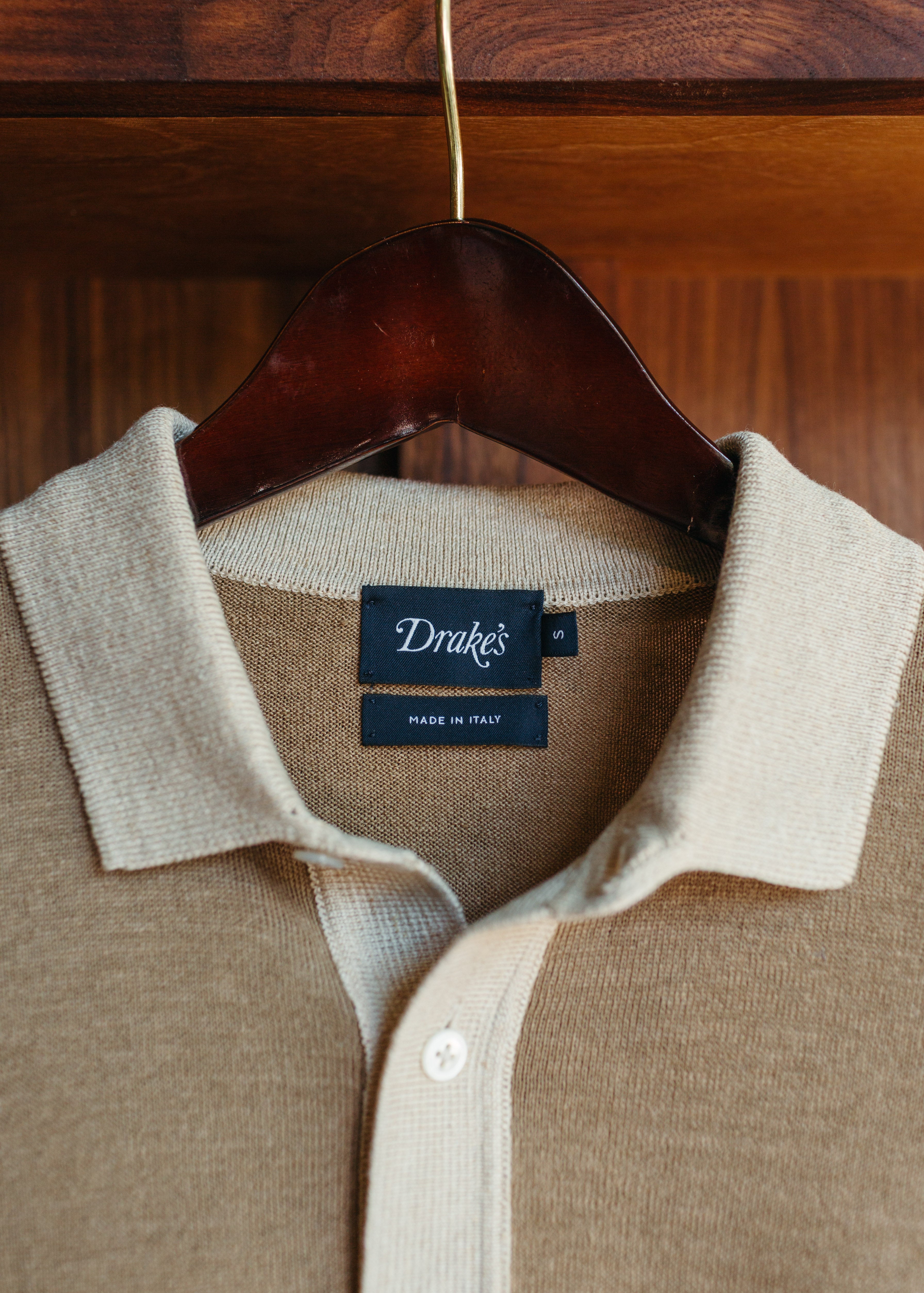 Drake's Linen Cotton Knitted Rugby Shirt