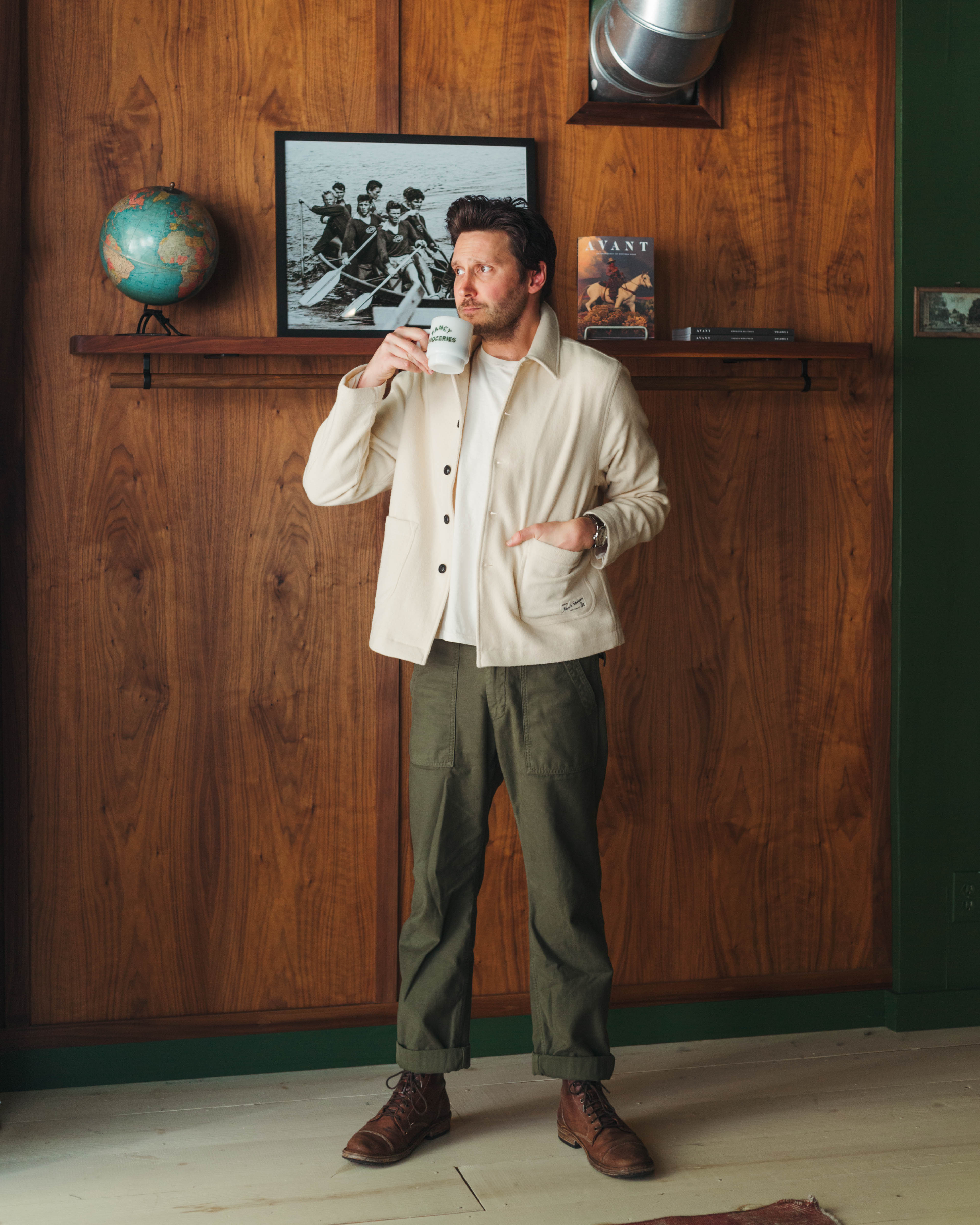 Merz B Schwanen Portuguese Wool Cropped Jacket