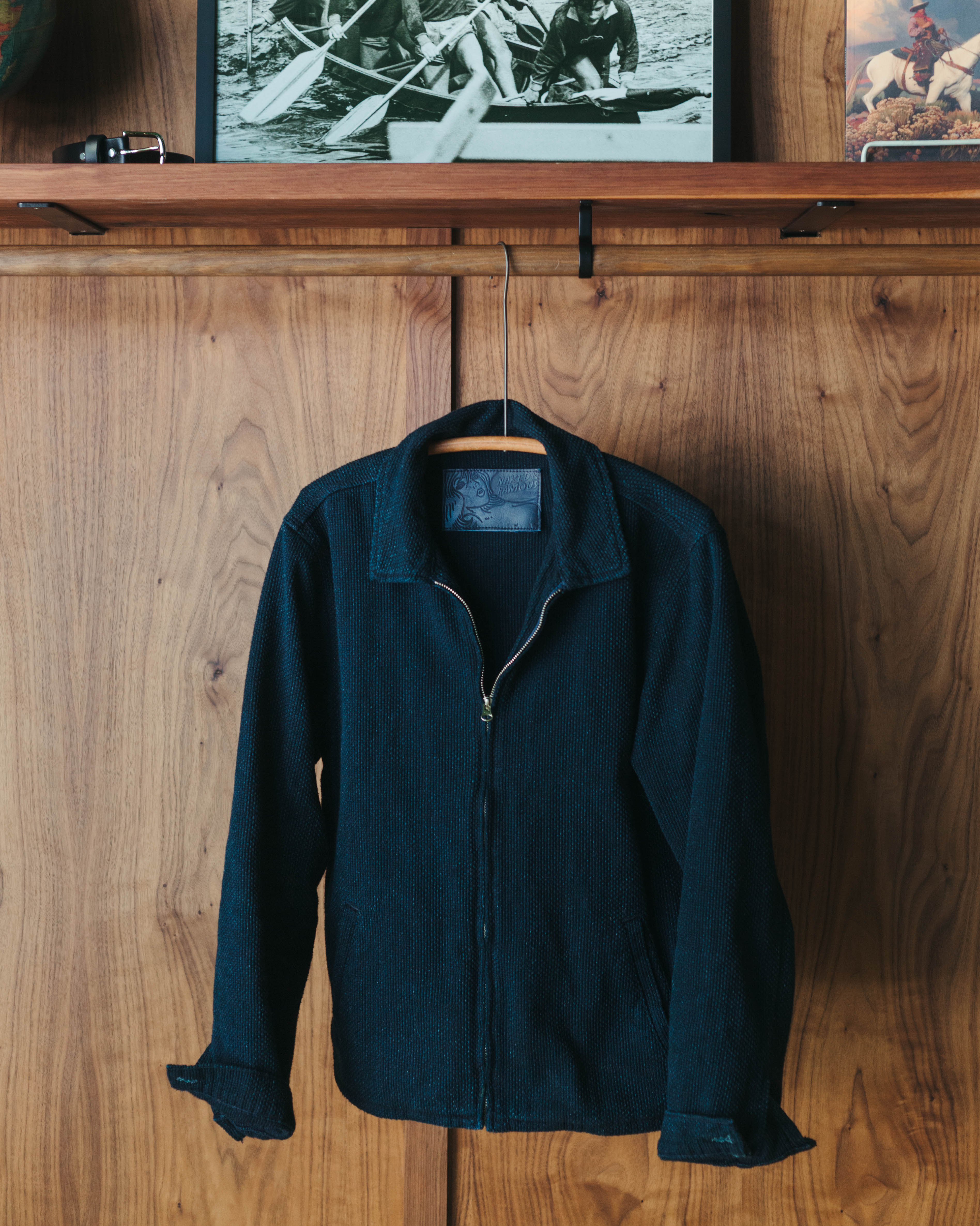 Naked & Famous Indigo Sashiko Zip Jacket