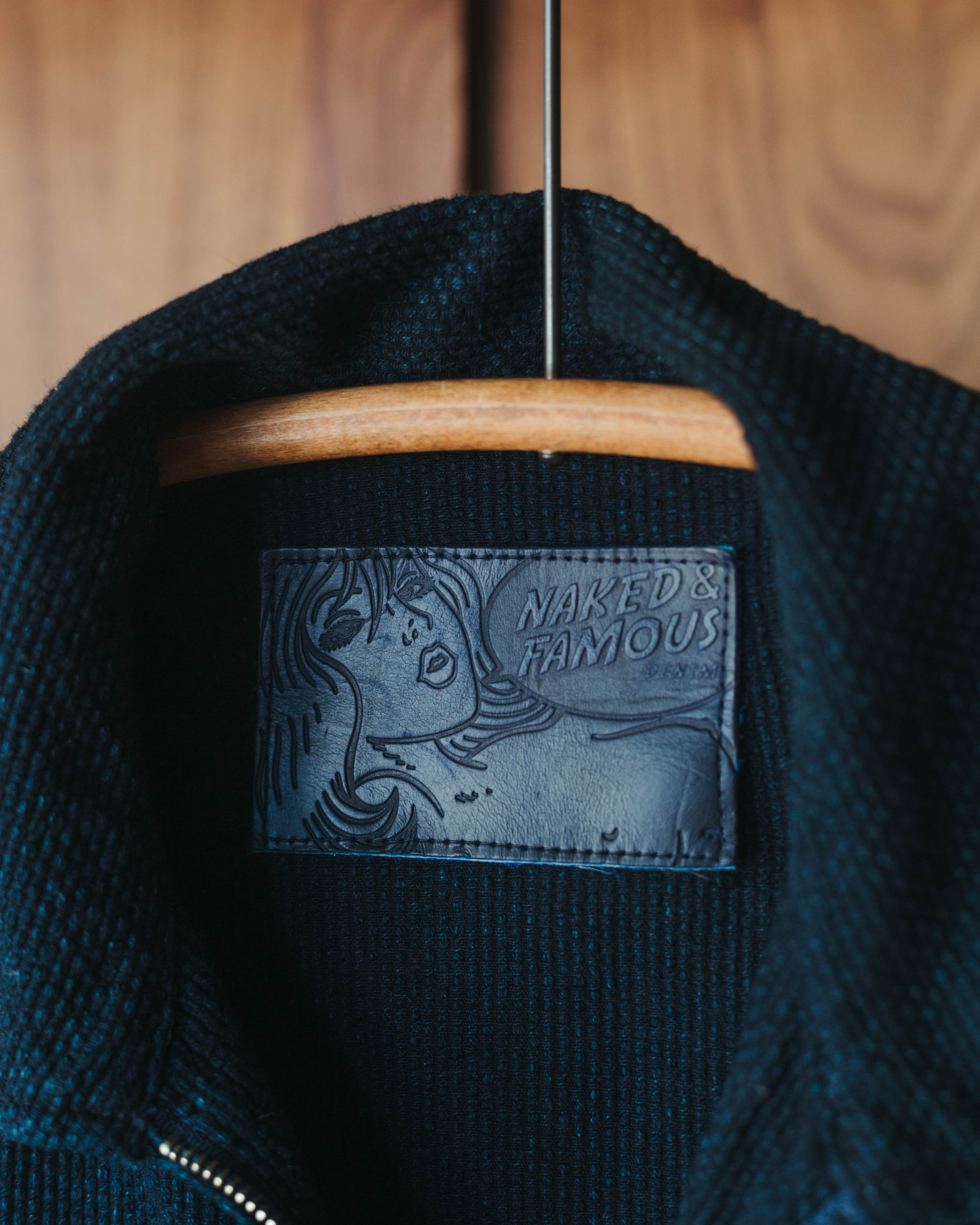 Naked & Famous Indigo Sashiko Zip Jacket