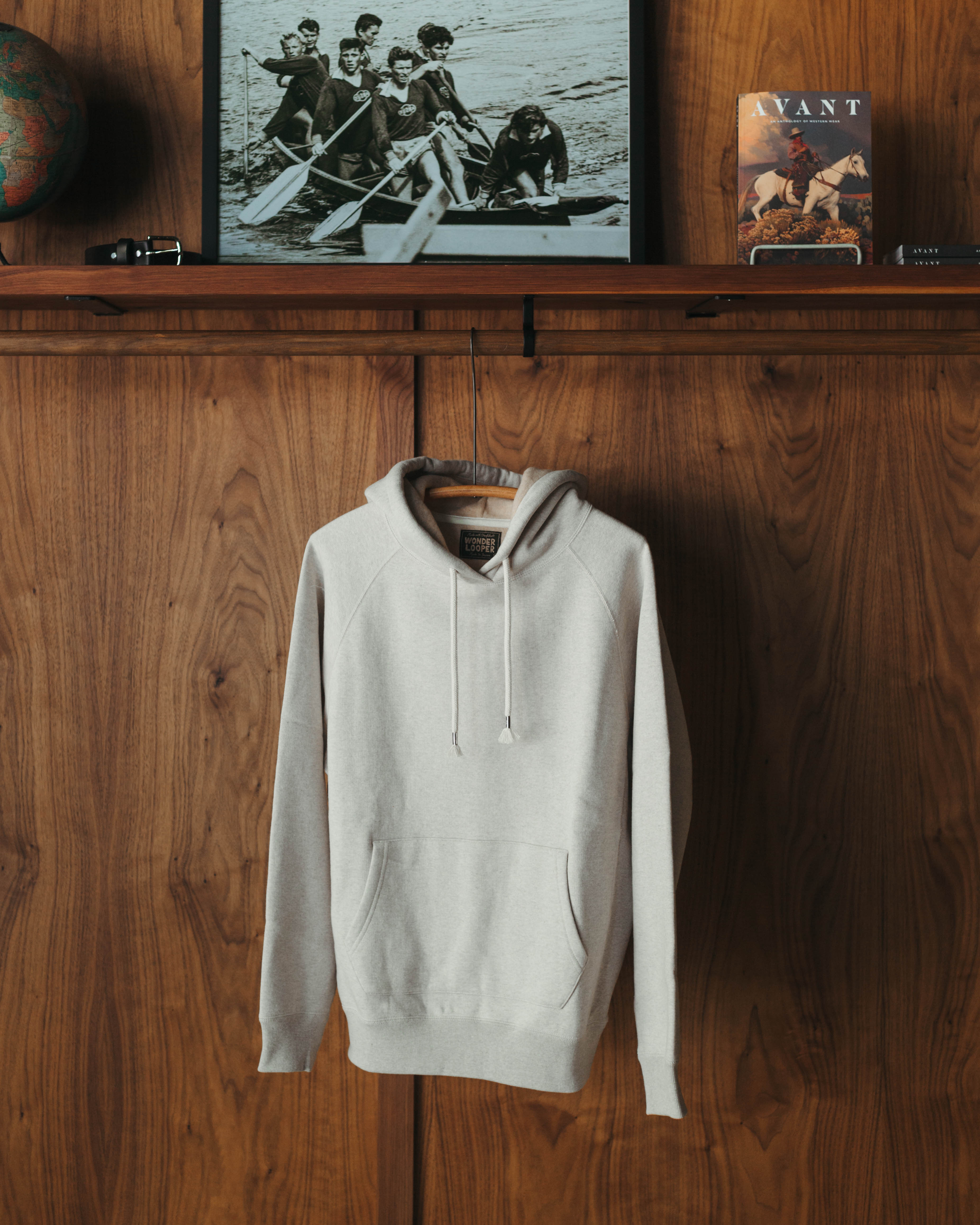 Wonder Looper Fleeced Foxfibre®  Hoodie in Oatmeal