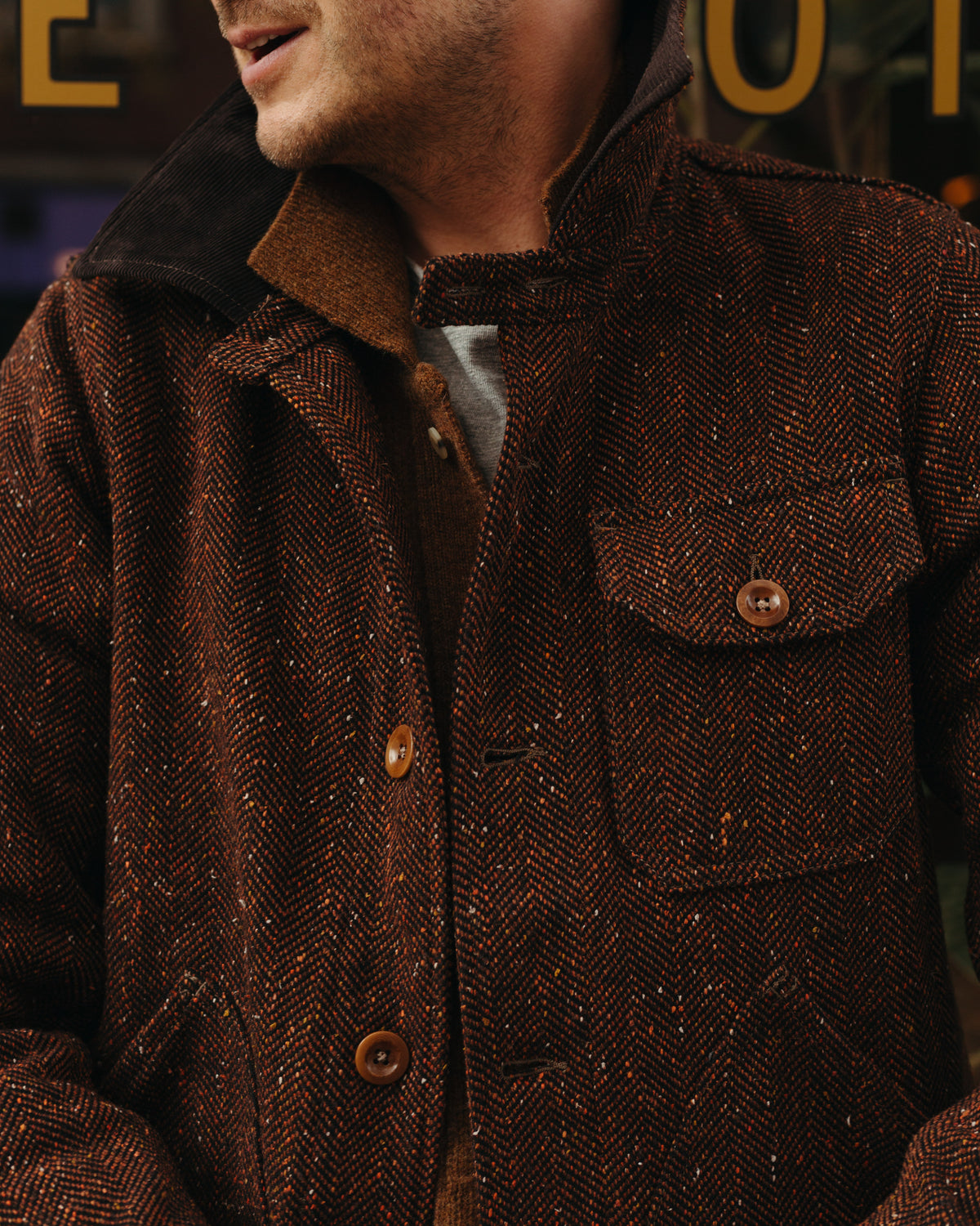 Captain Santors Wool Hunting Jacket in Orange