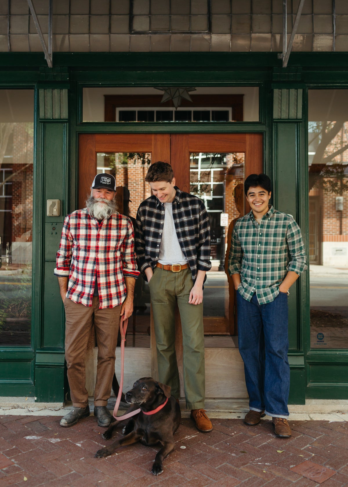 Gitman Vintage Red Brushed Winter Madras Flannel