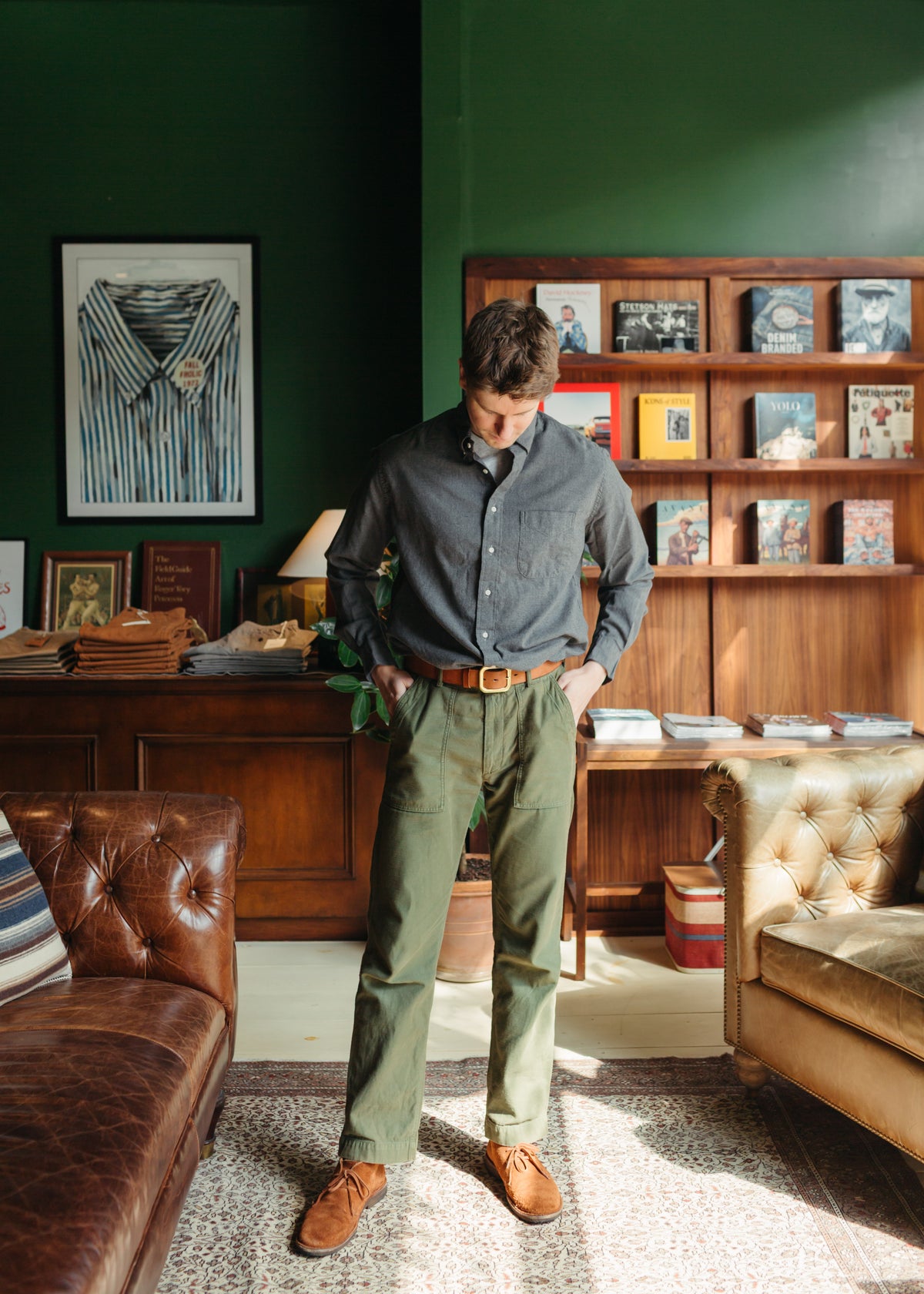 Gitman Vintage Classic Grey Flannel Oxford