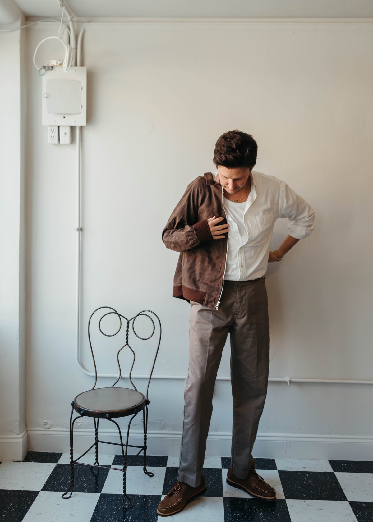 Randy's Garments Maine Jacket in Brown Waxed Sailcloth
