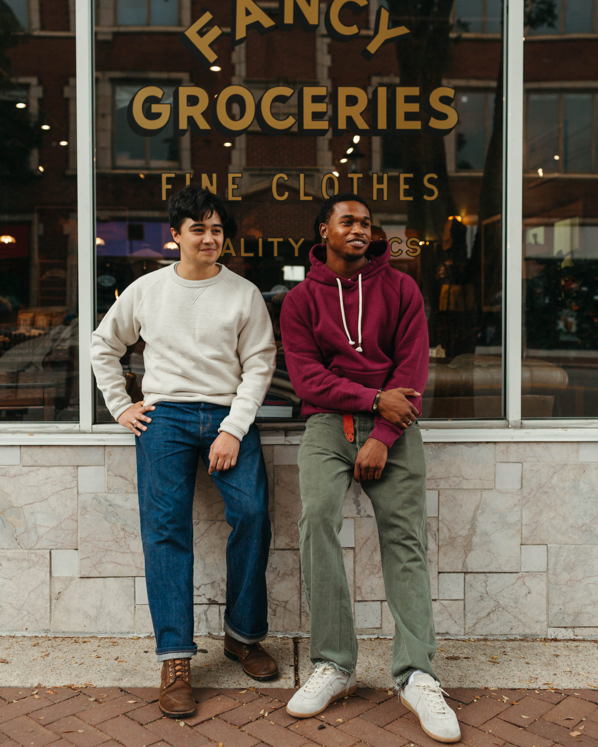 Wonder Looper Pullover Hoodie in Double Heavyweight French Terry Burgundy