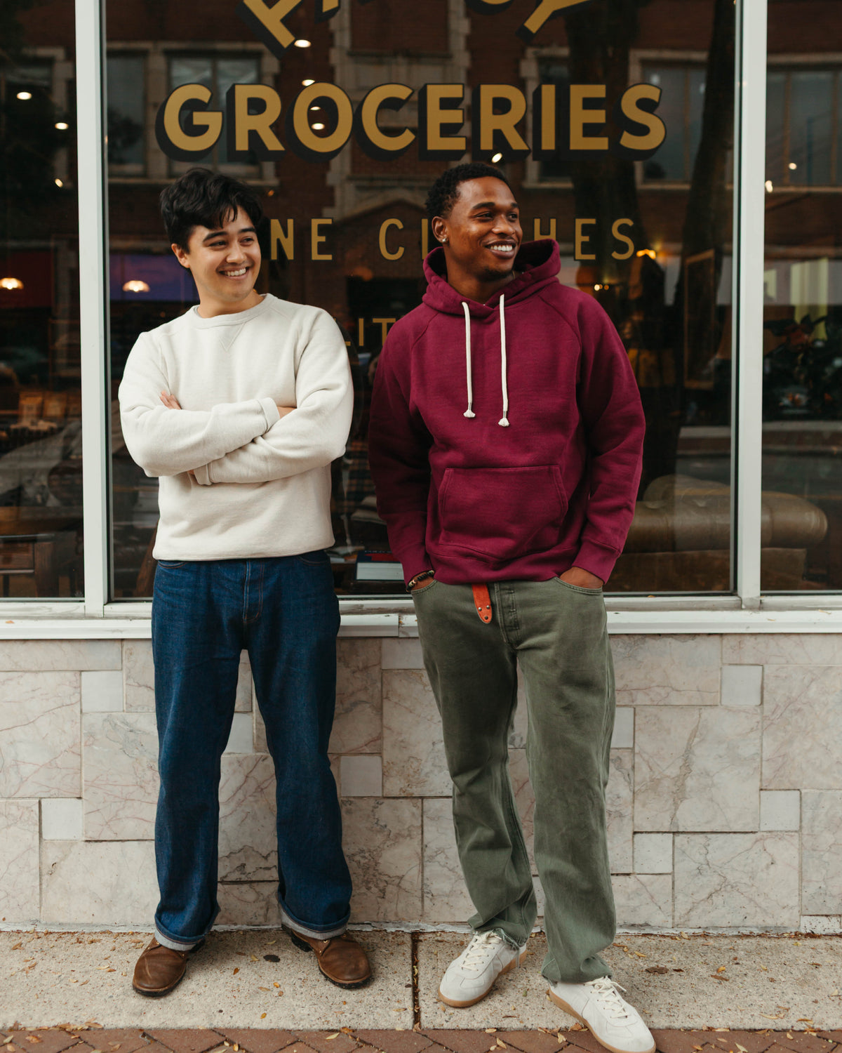 Wonder Looper Pullover Hoodie in Double Heavyweight French Terry Burgundy