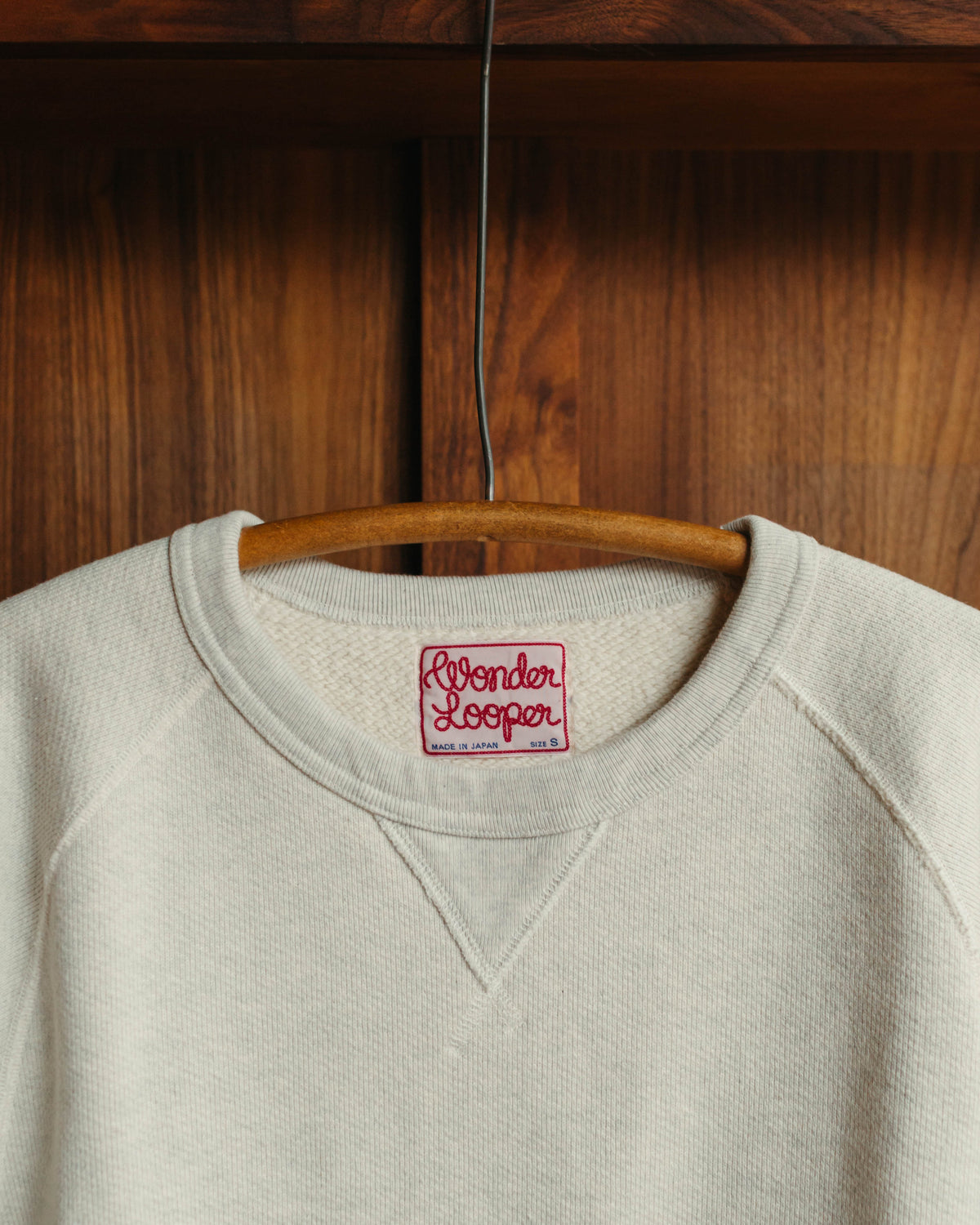 Wonder Looper Pullover Crewneck in Double Heavyweight French Terry Oatmeal