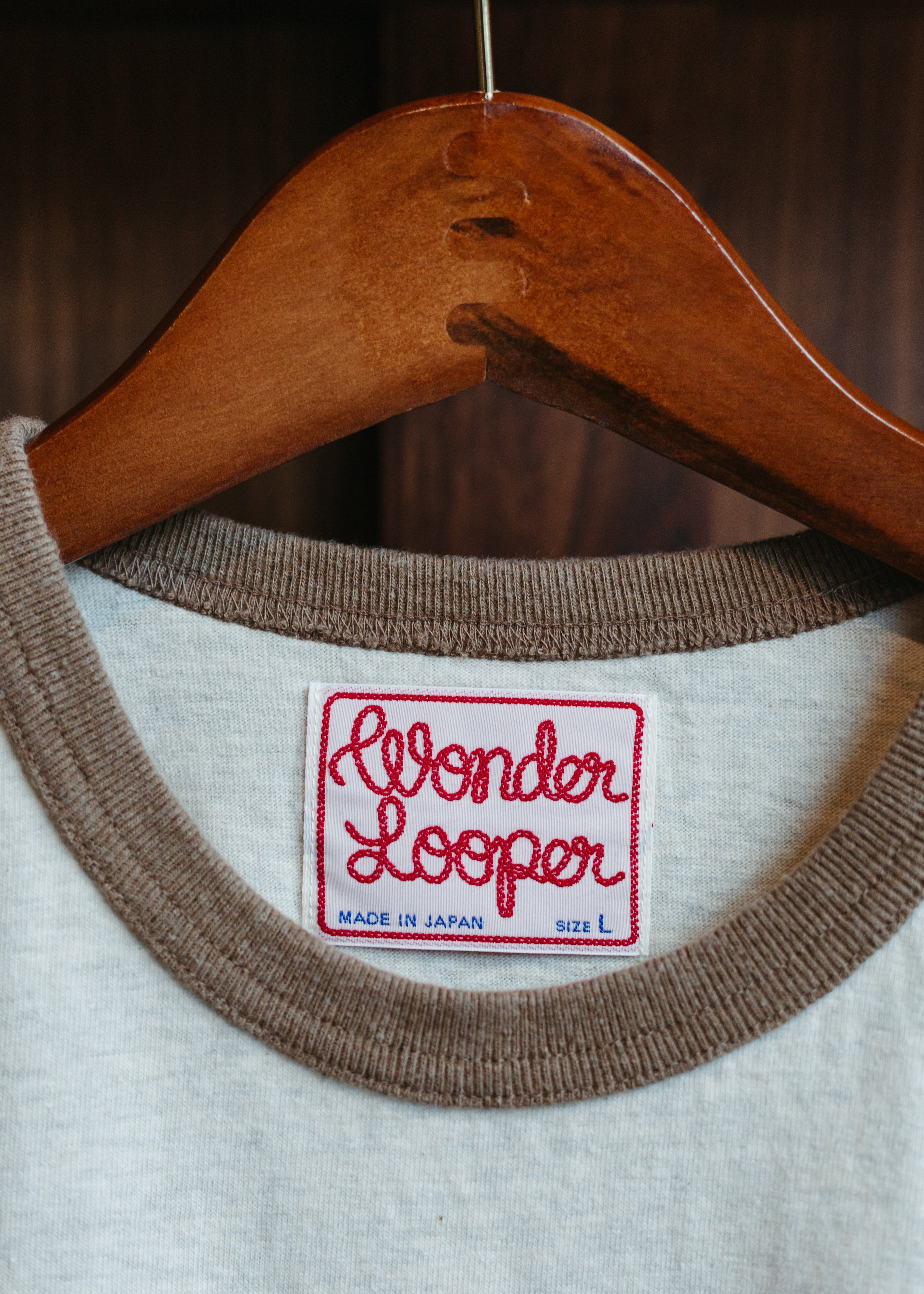 Recycled Cotton Foxfibre® Ringer Tee in Stone