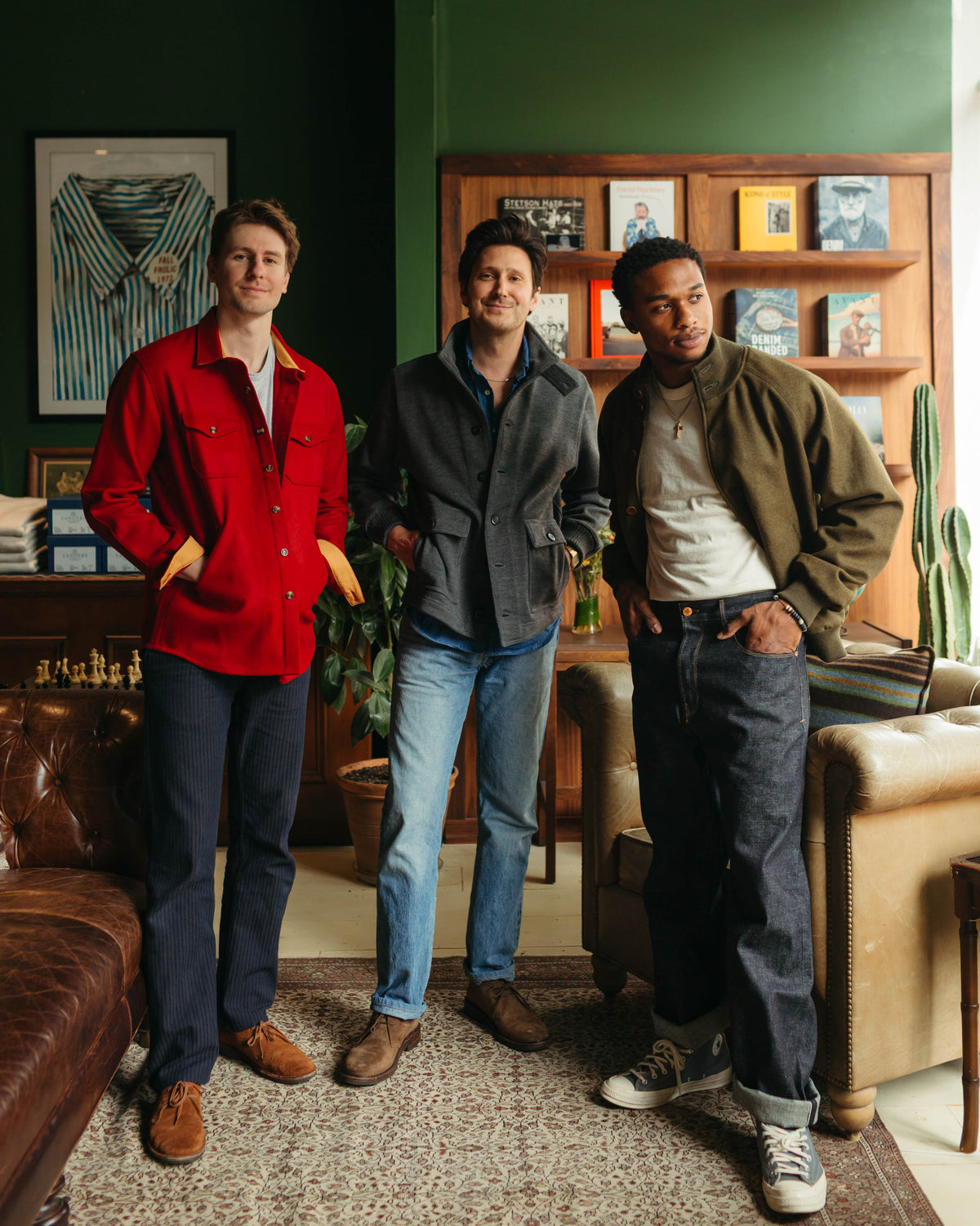 Dehen 1920 Crissman Overshirt in Wool Cardinal