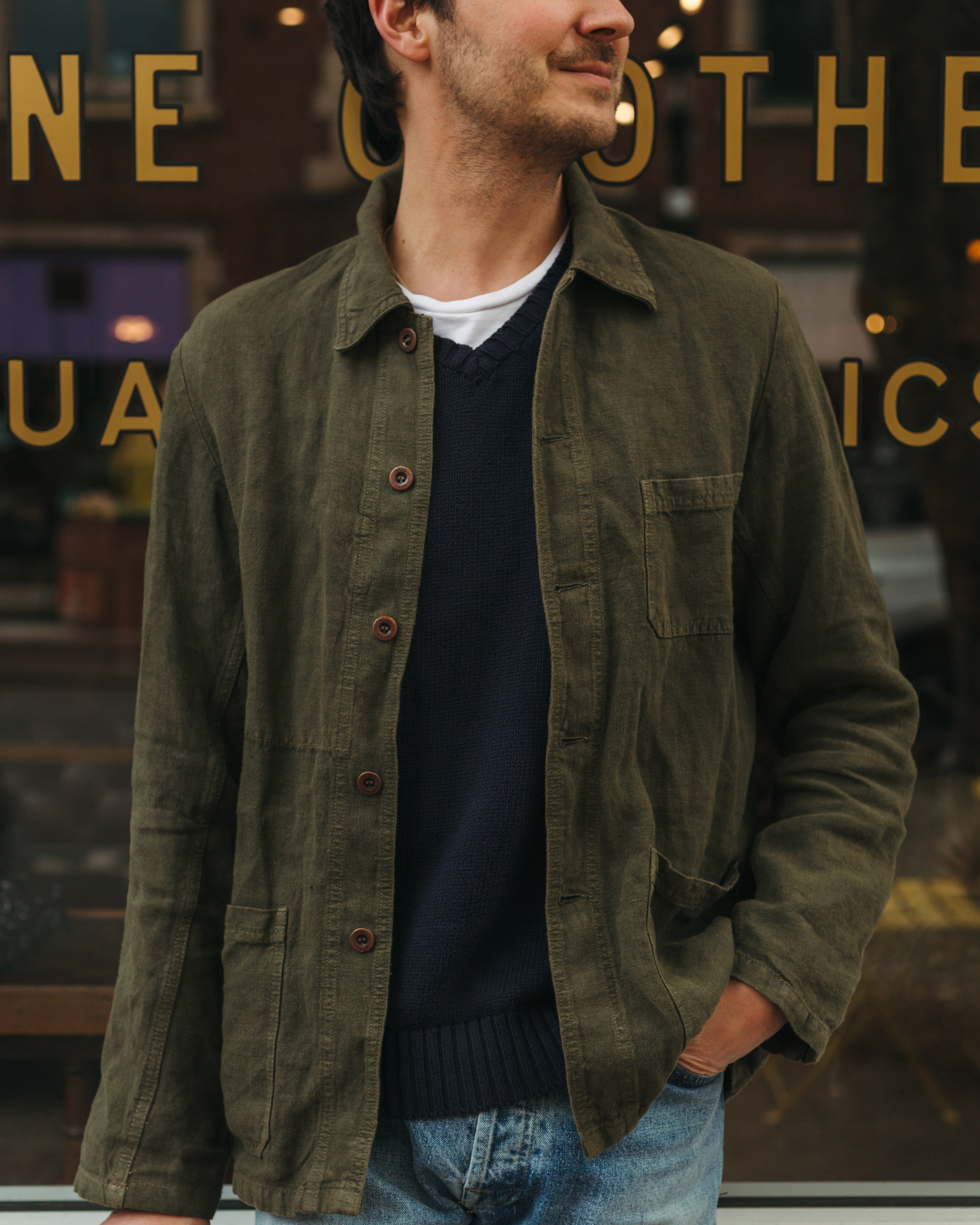 Vetra Heavy Linen Chore Jacket