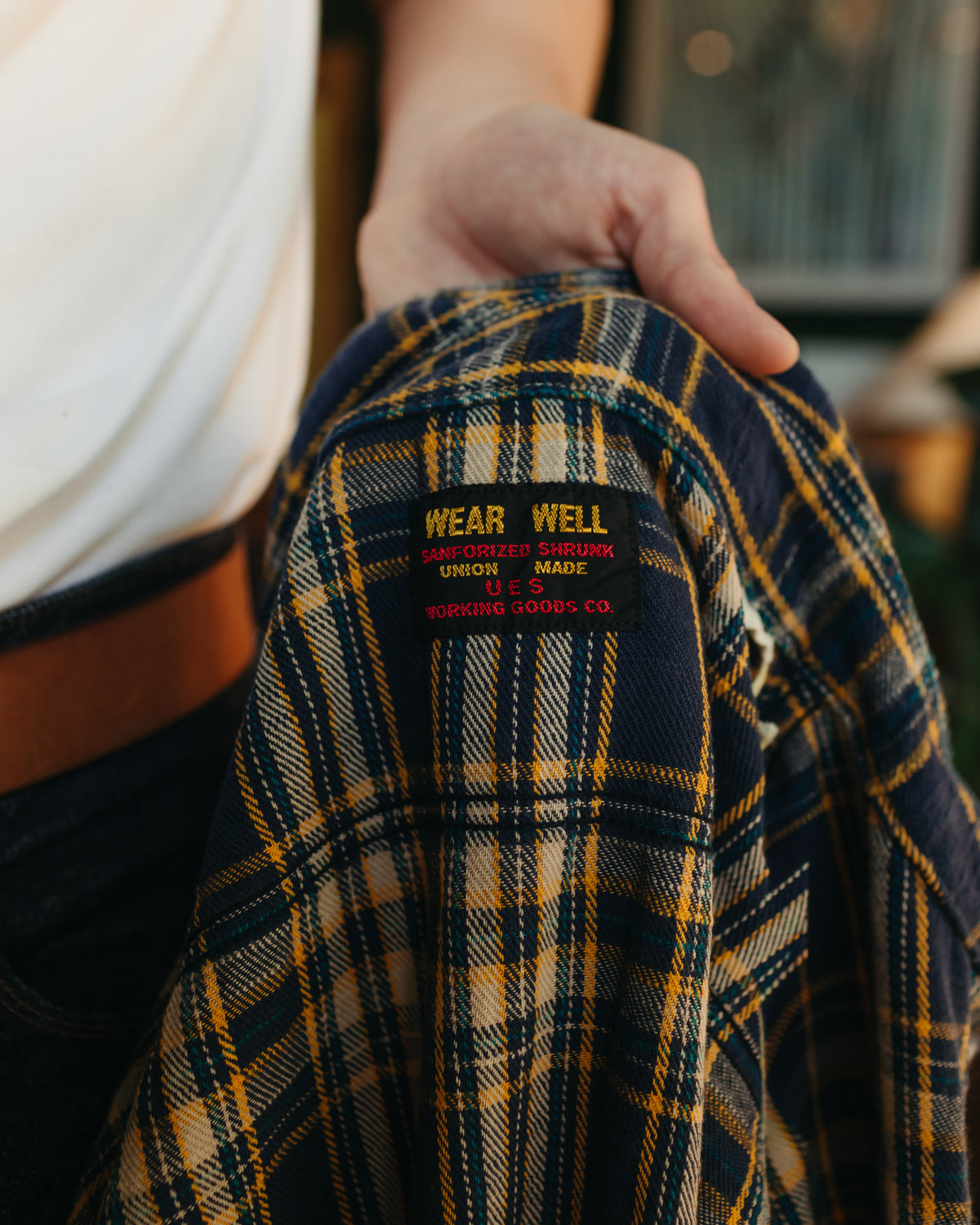 UES Slubby Flannel Shirt in Navy