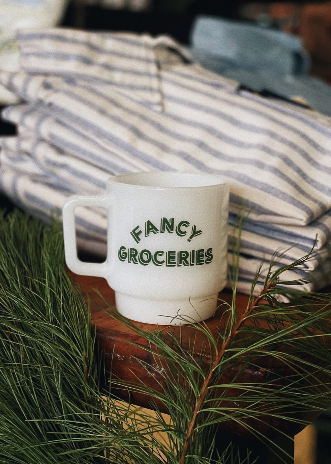 Milk Glass Mug in White
