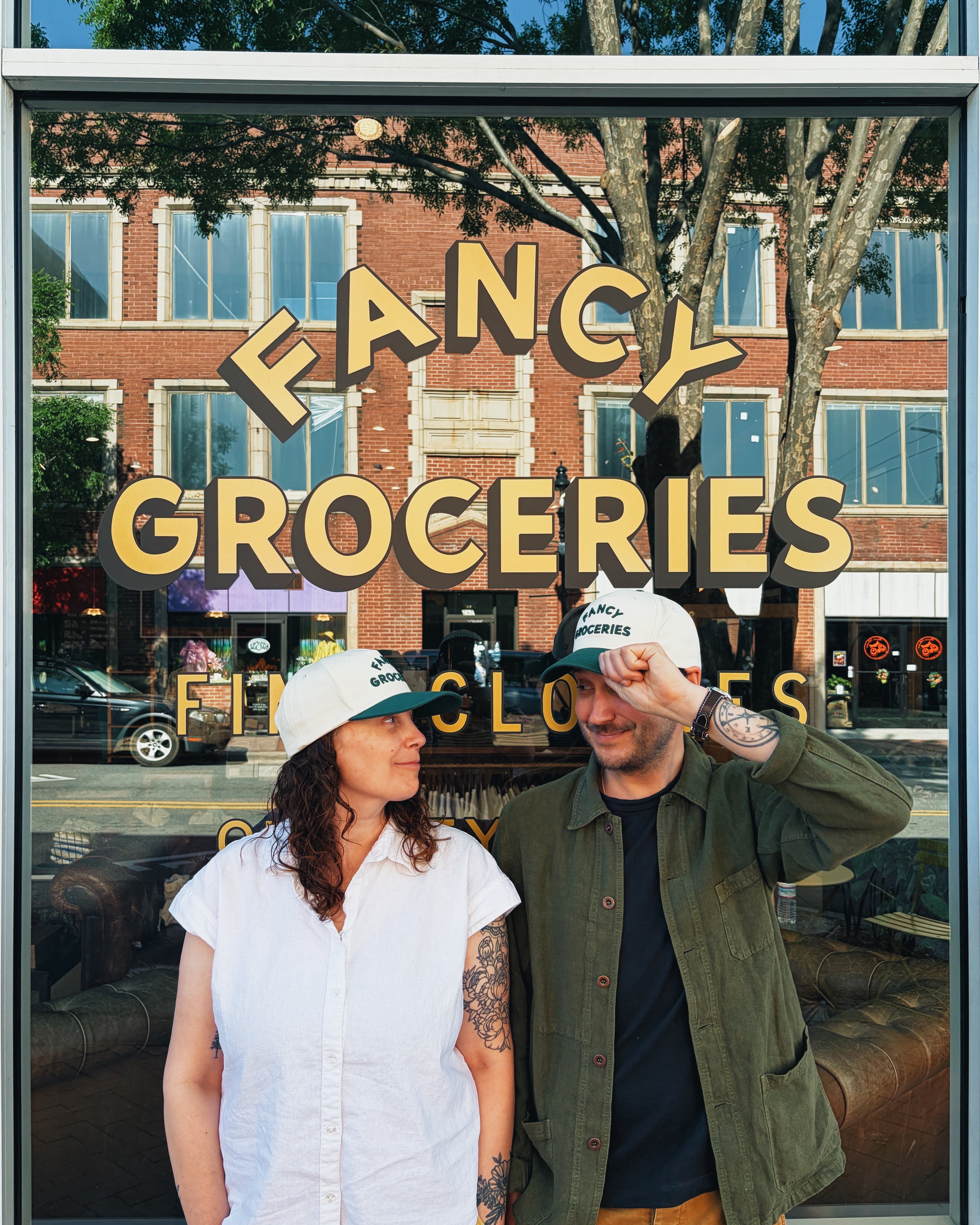 Fancy Groceries Two Tone Puff Embroidered Hat