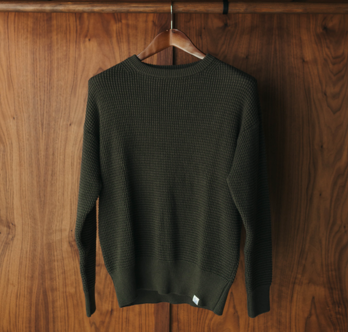 Merz B Schwanen Cotton Cashmere Waffle Sweater