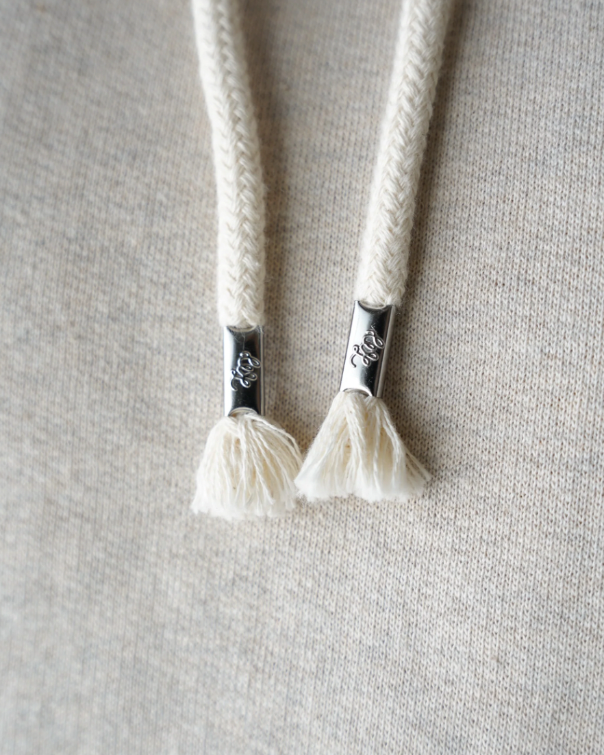Wonder Looper Fleeced Foxfibre®  Hoodie in Oatmeal