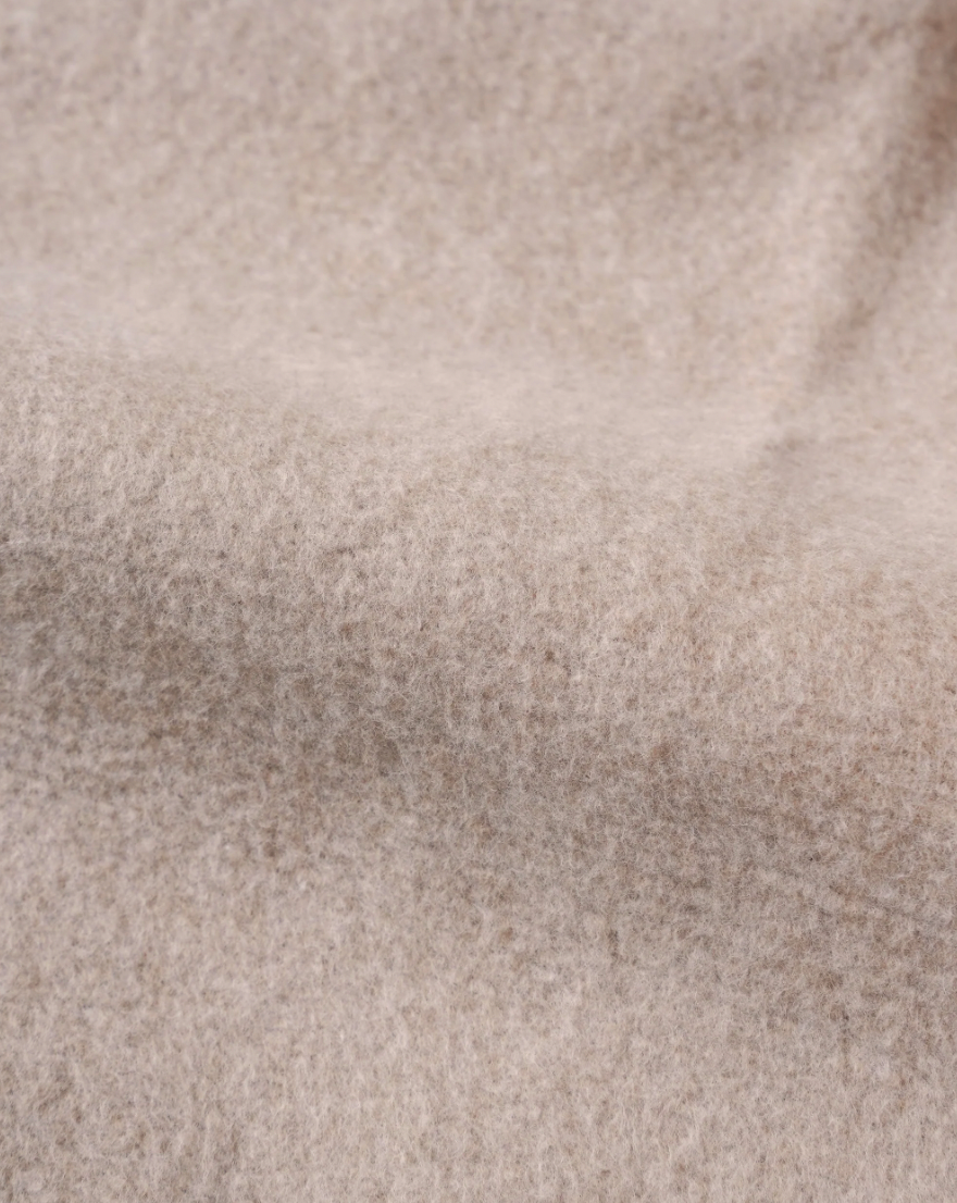 Wonder Looper Fleeced Foxfibre®  Hoodie in Oatmeal