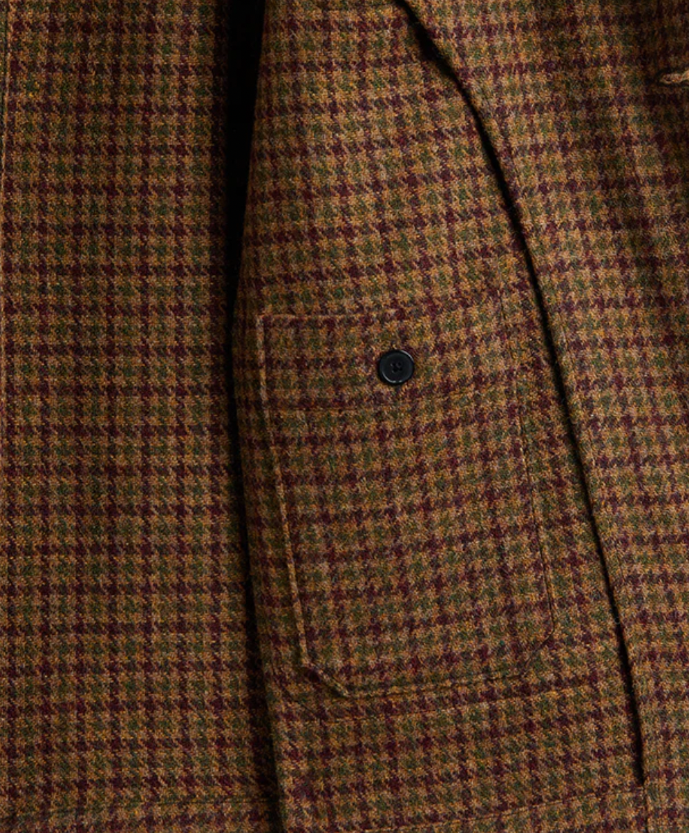 Portuguese Flannel Working Blazer Wool in Pied Poule